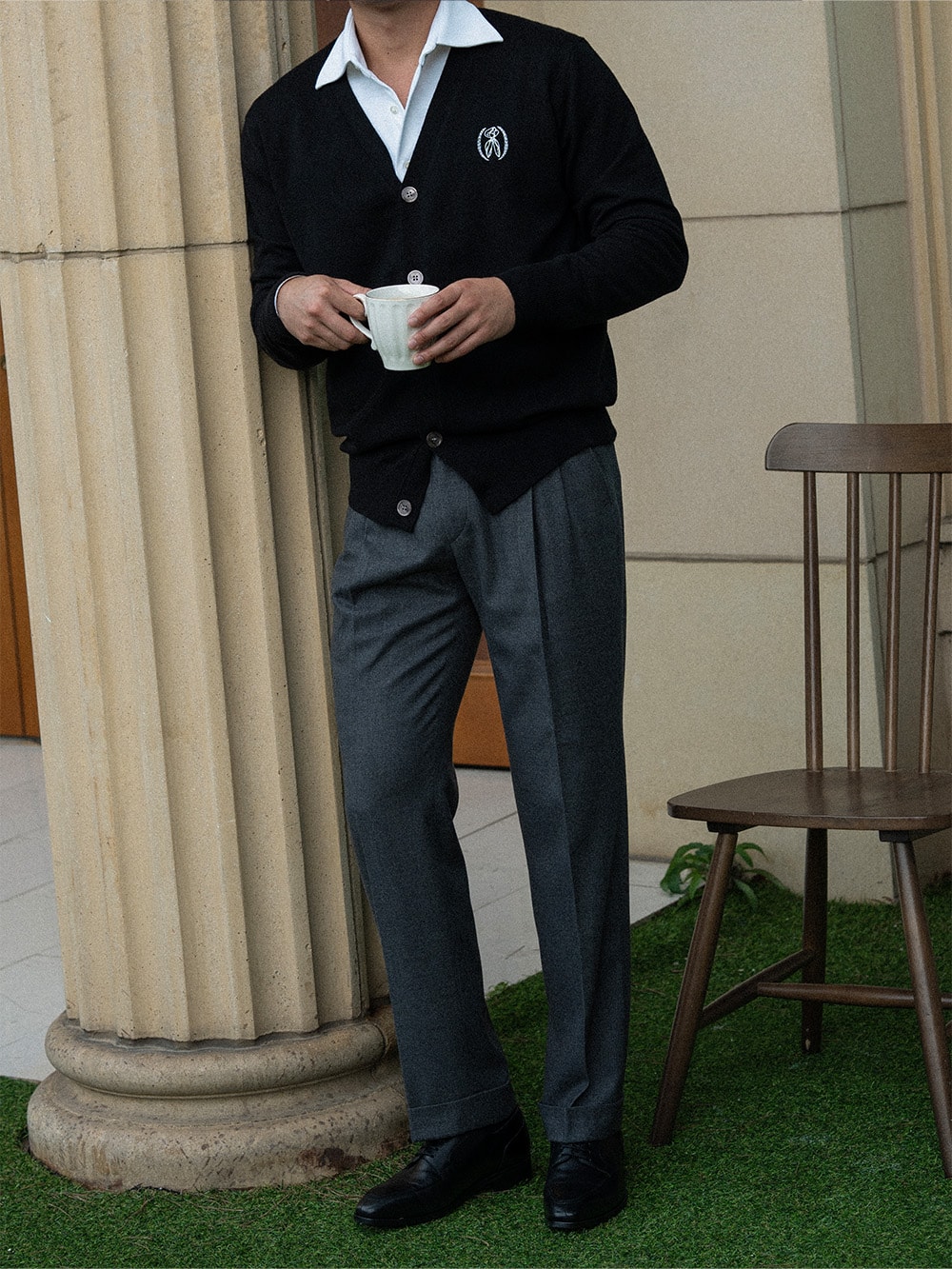 Tailored 2-Pleats Pants #010 [Charcoal]