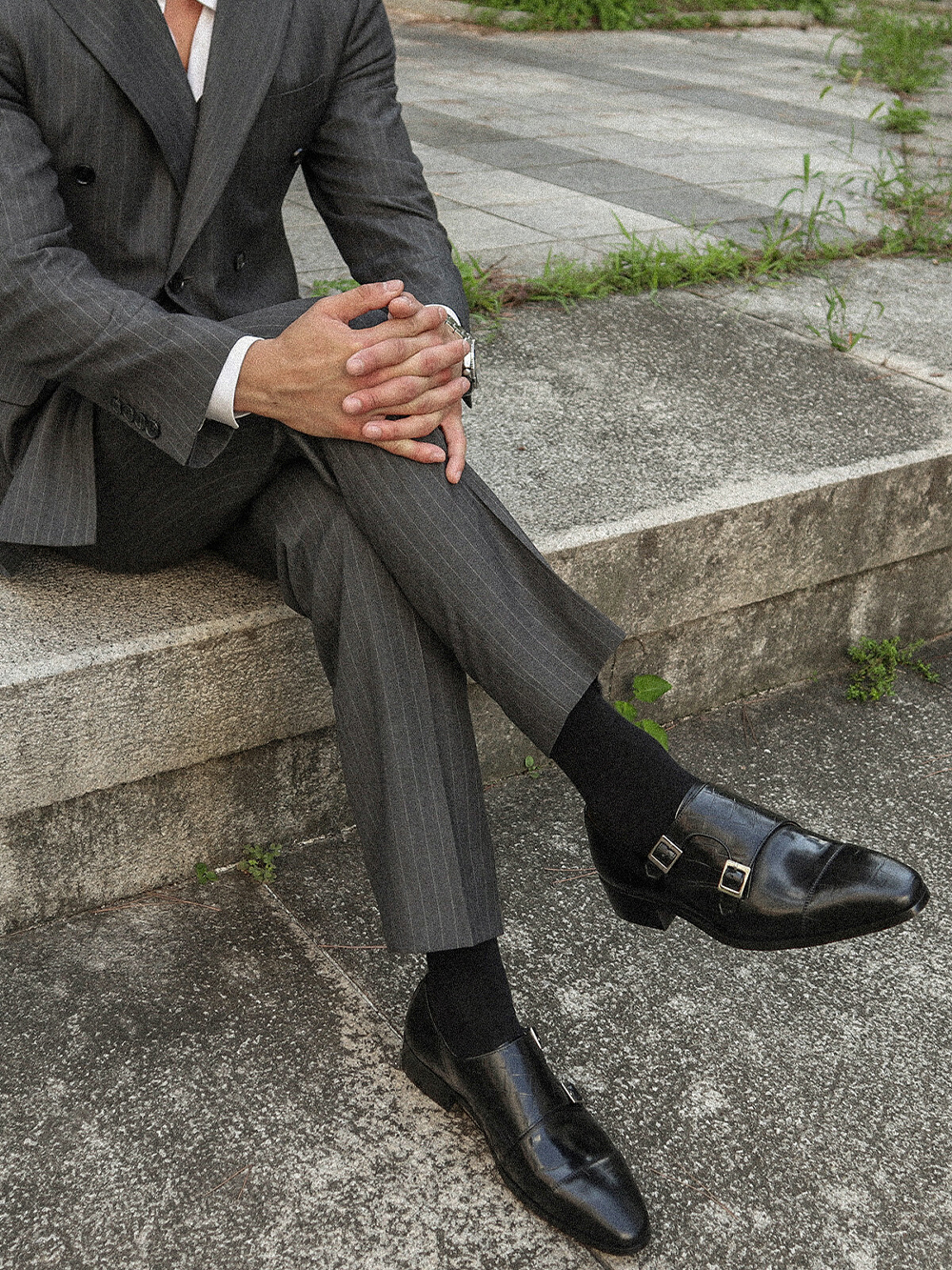 Ardor Monk-strap #1003 [Black & Crocodile]