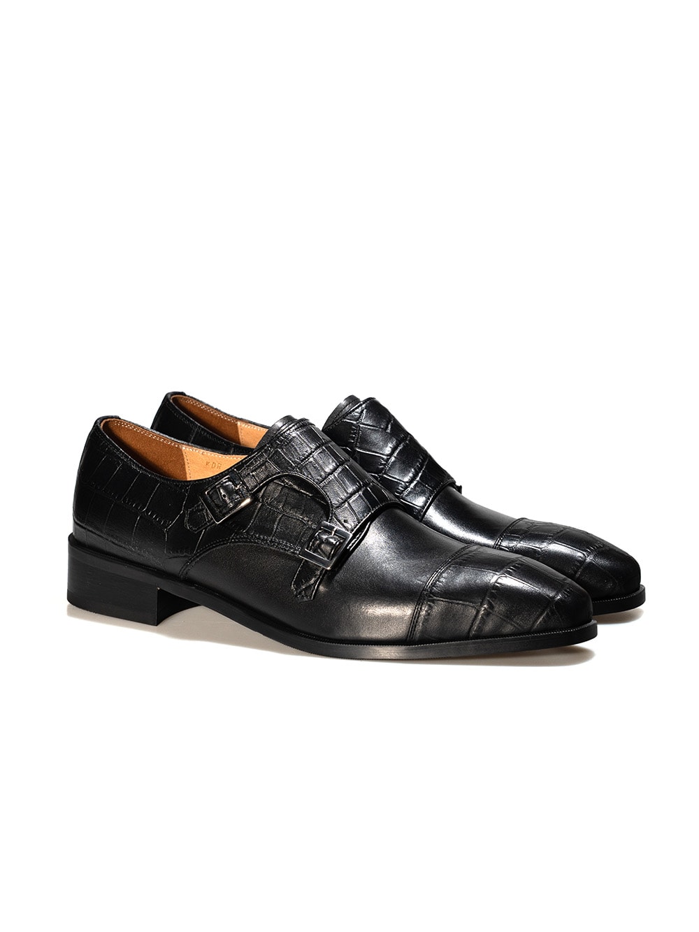 Ardor Monk-strap #1003 [Black & Crocodile]