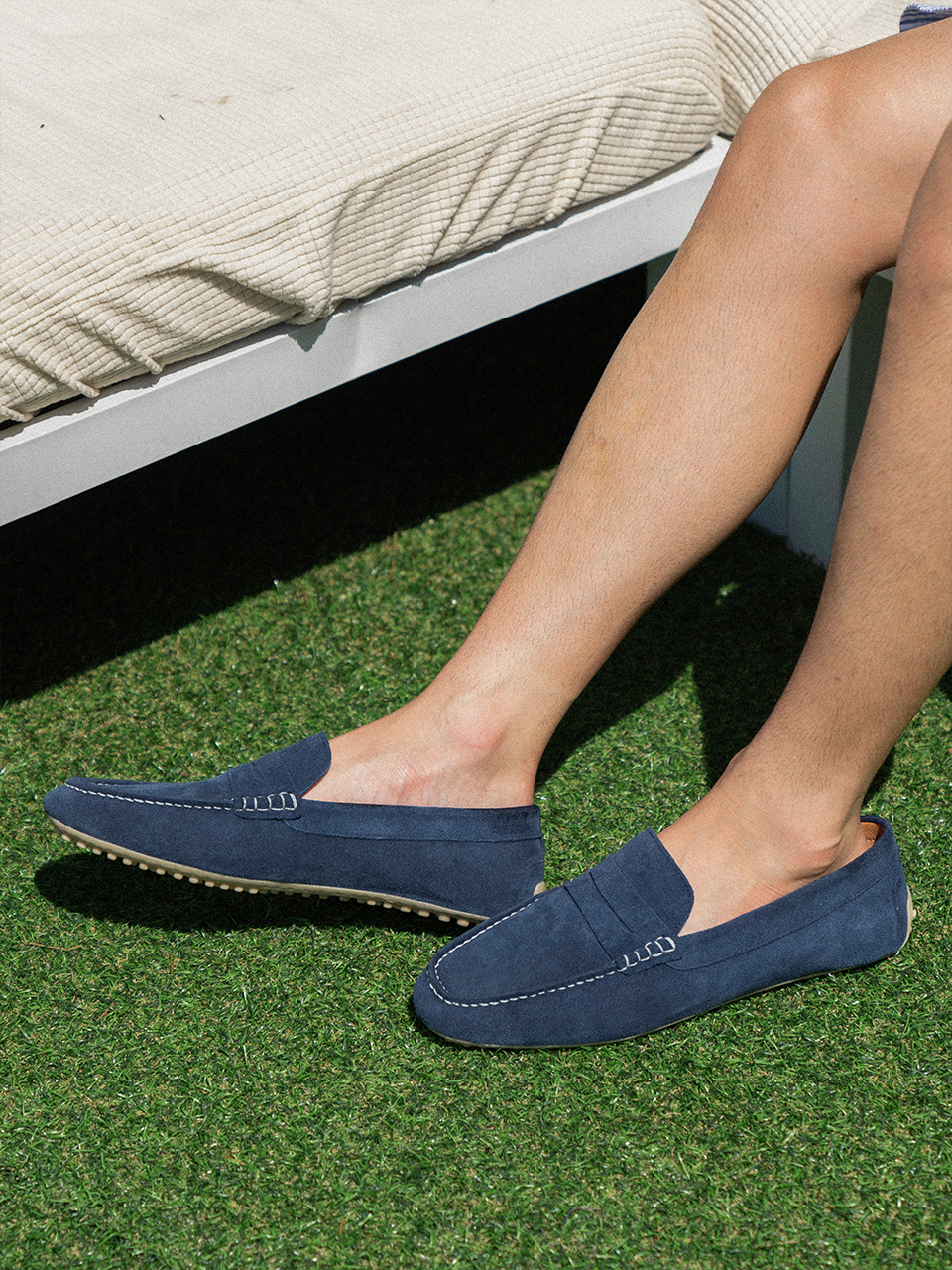 Driving Shoes #600 [Navy suede]