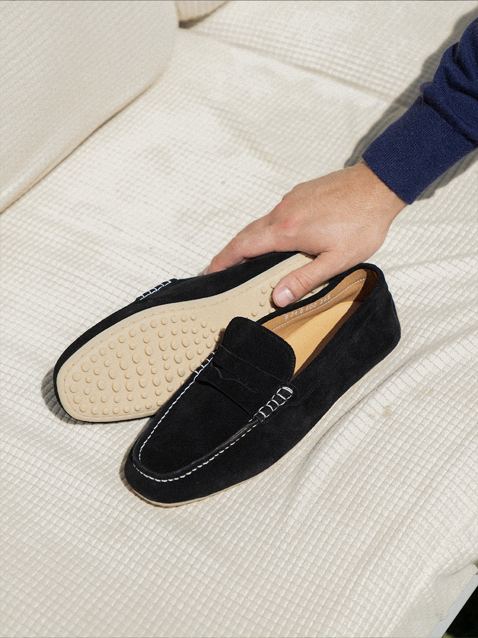 Driving Shoes #600 [Black suede]