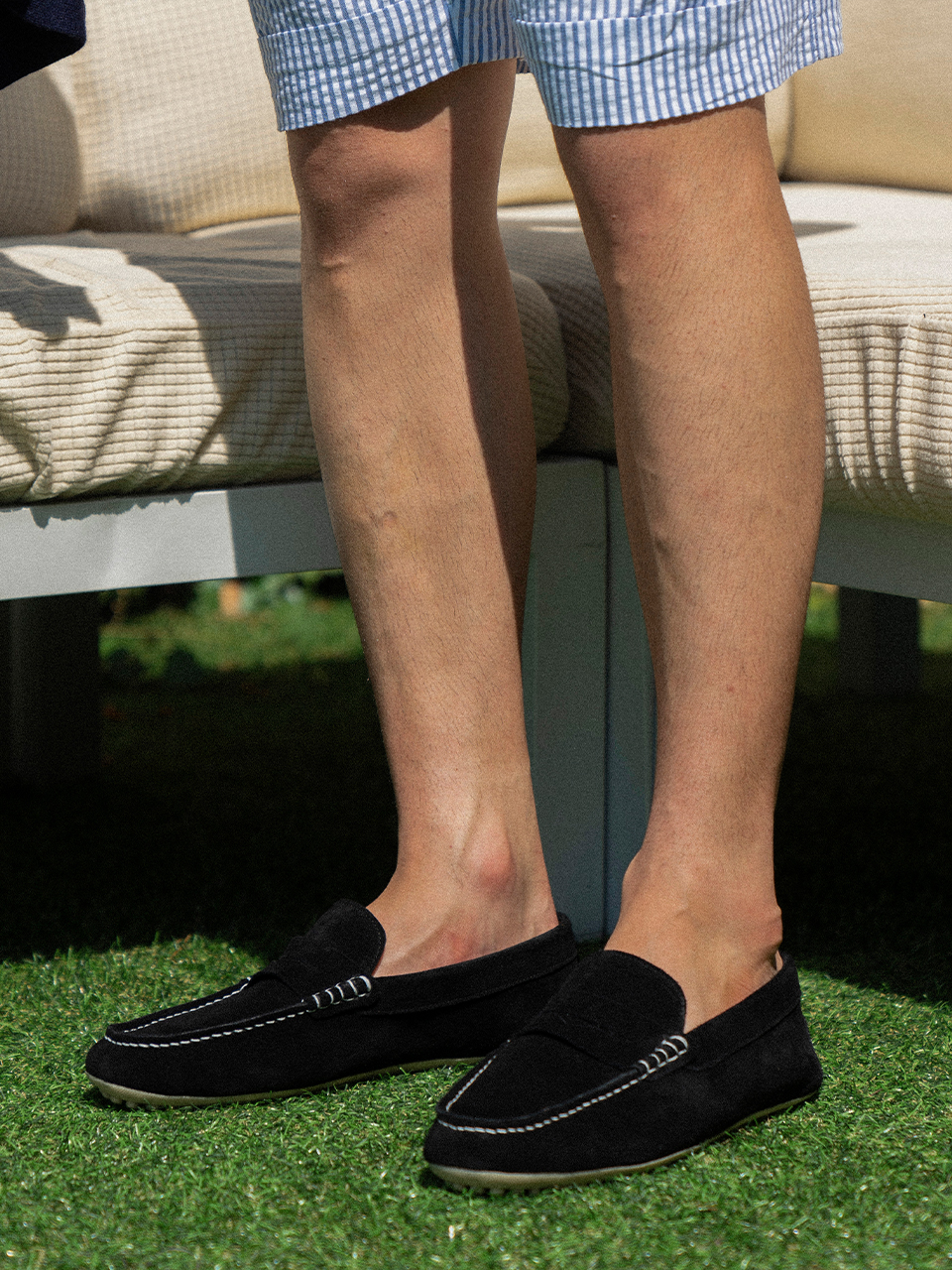 Driving Shoes #600 [Black suede]