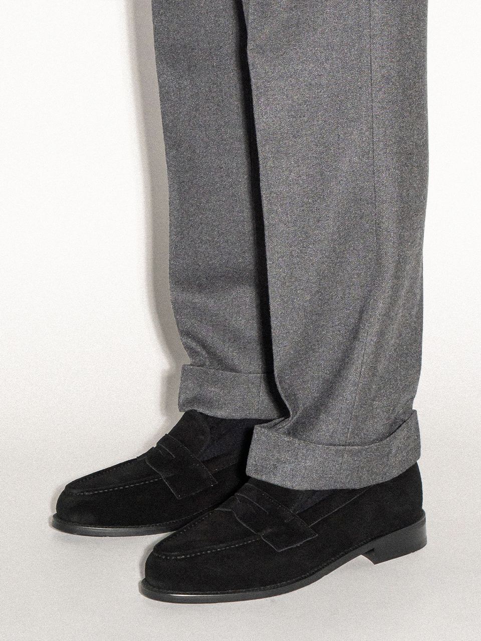 Cimer Penny Loafers #4405 [Black suede]