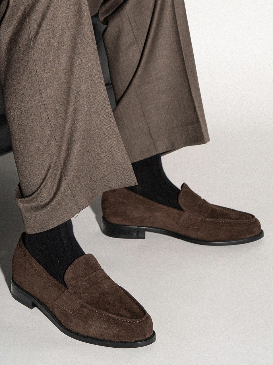 Cimer Penny Loafers #4405 [Dark brown suede]