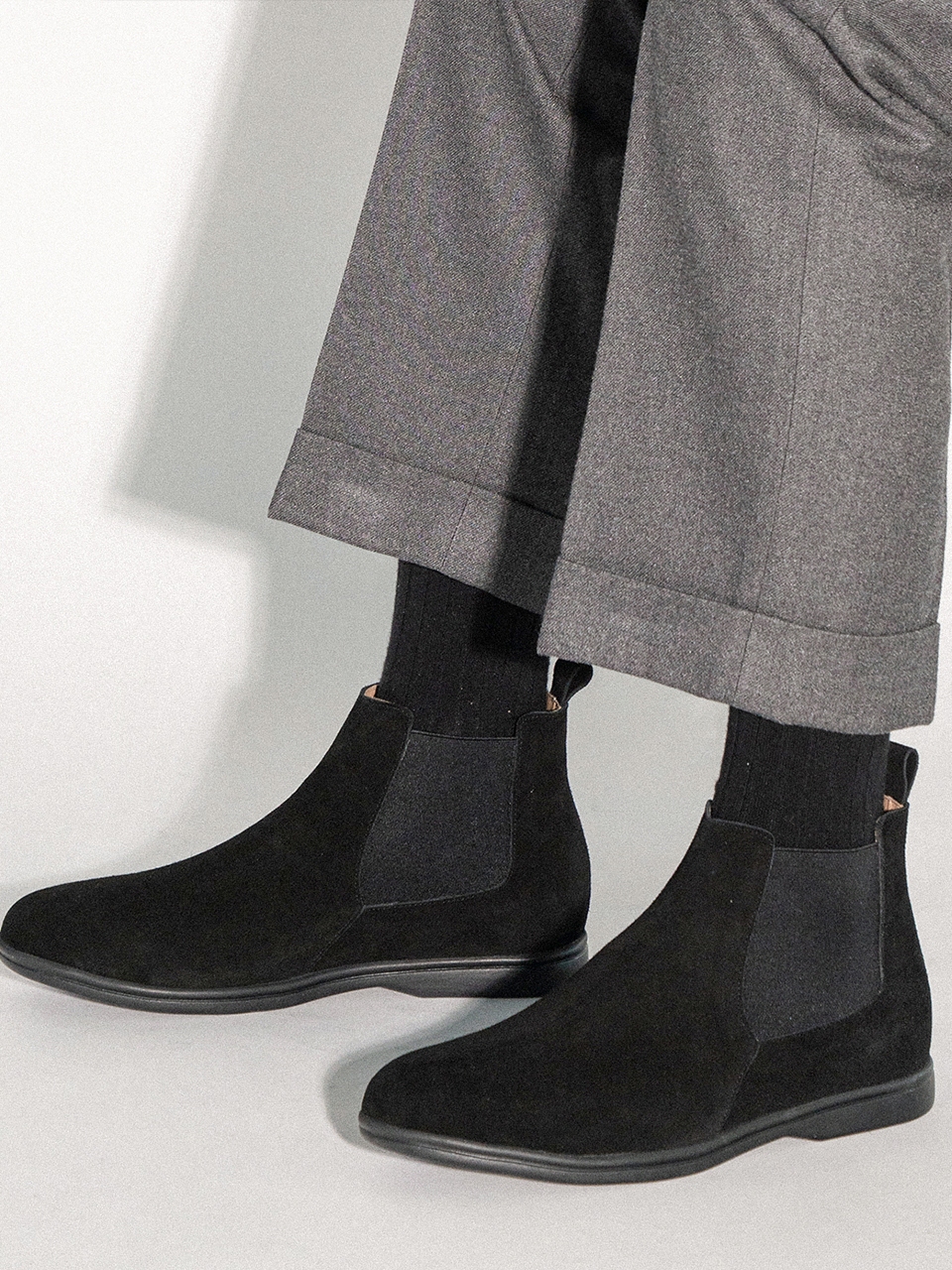 Resort Chelsea Boots #505B [Black suede]