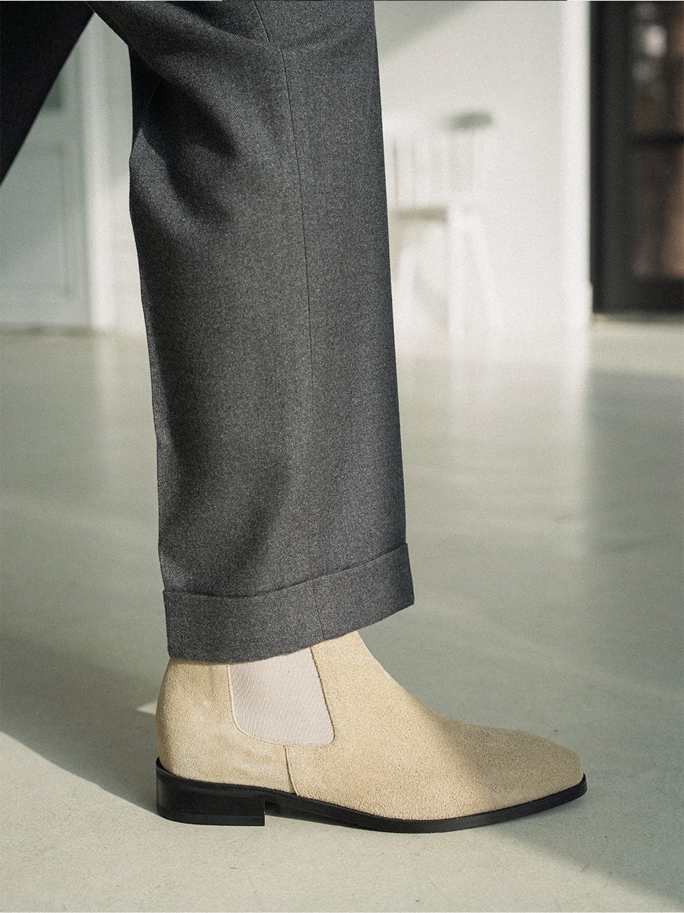 Ardor Chelsea boots #126 [Ivory suede]
