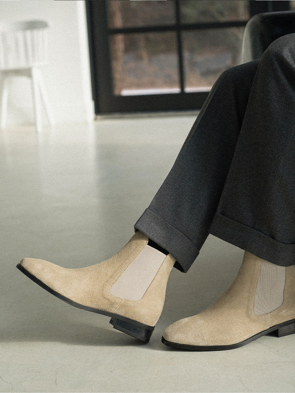 Ardor Chelsea boots #126 [Ivory suede]