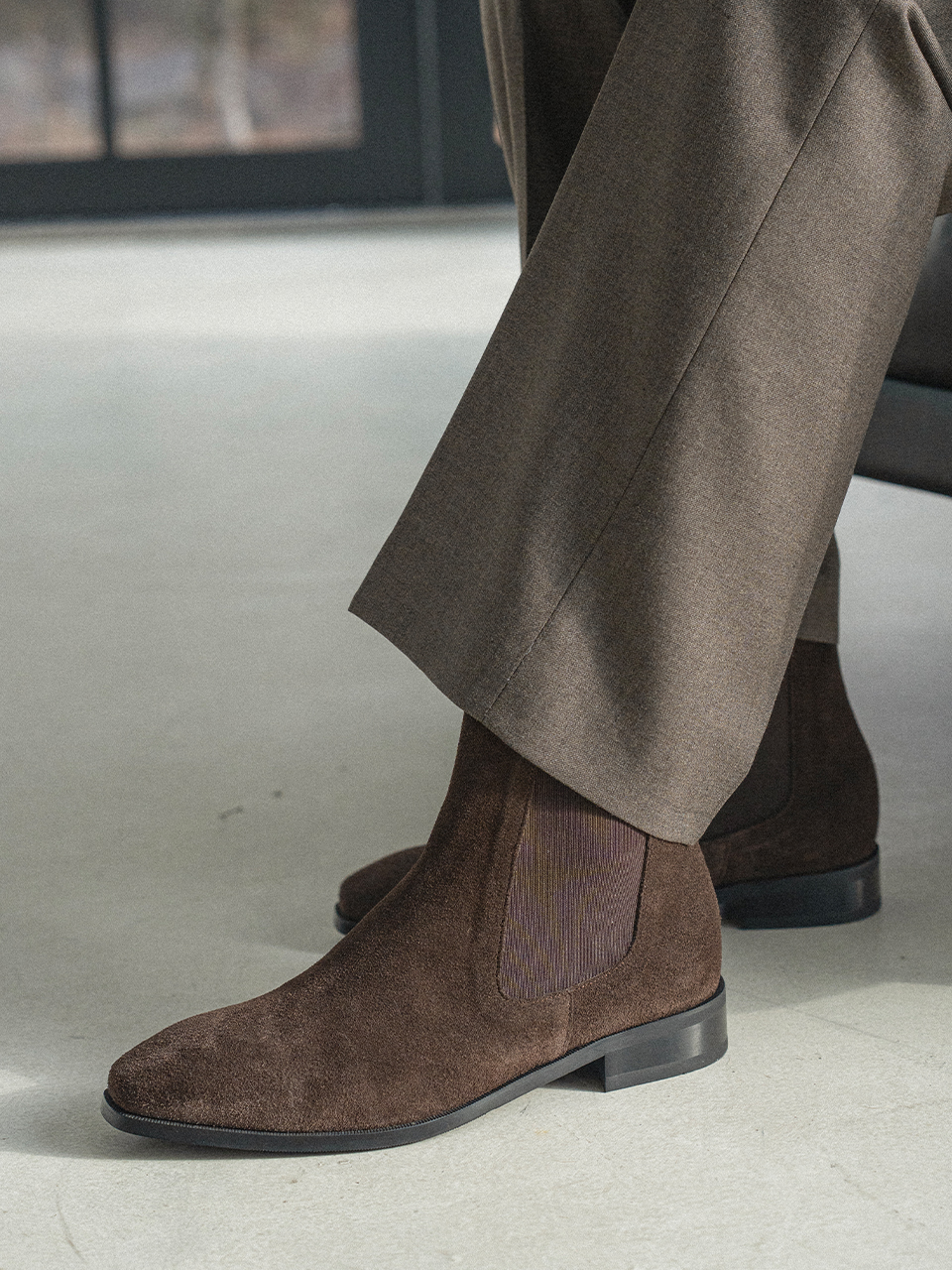 Ardor Chelsea boots #126 [Dark brown suede]
