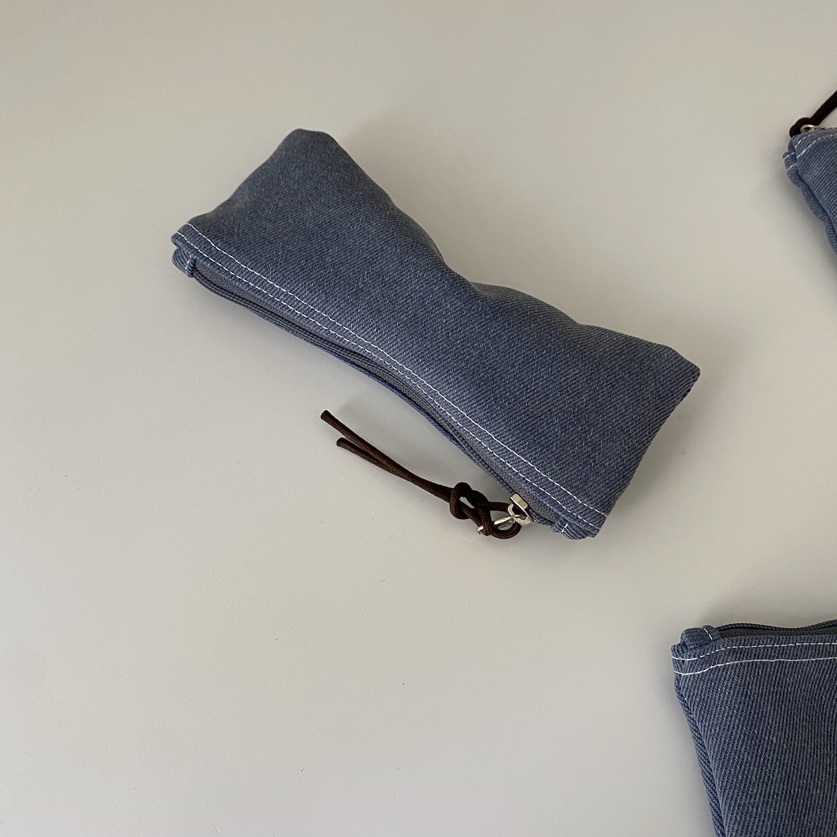 빈티지 데님 필통(Vintage denim pencil case)
