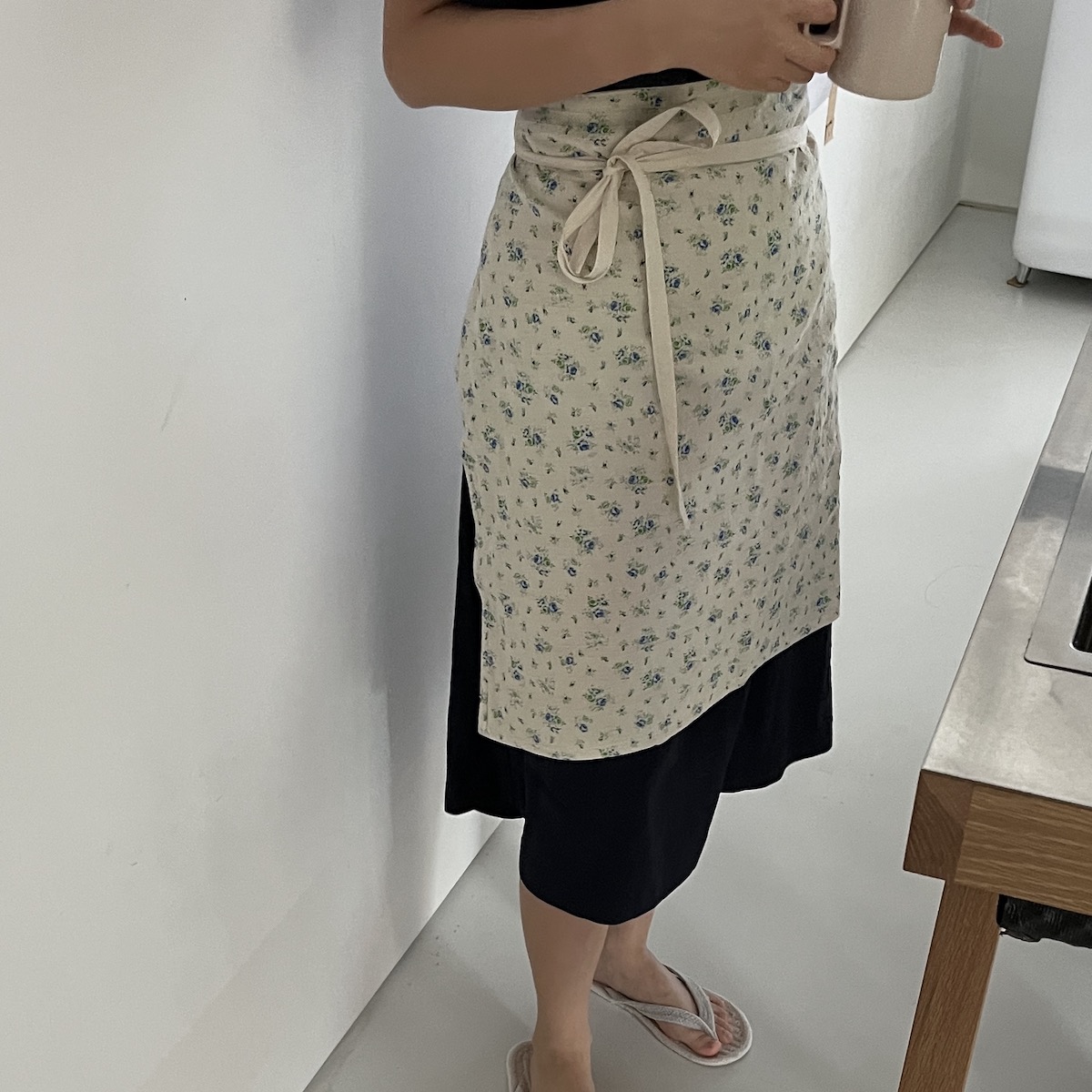 플라워 앞치마 매트(Flower apron mat)