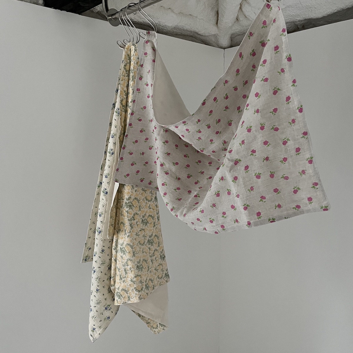 린넨 꽃 앞치마 매트(linen flower apron mat)