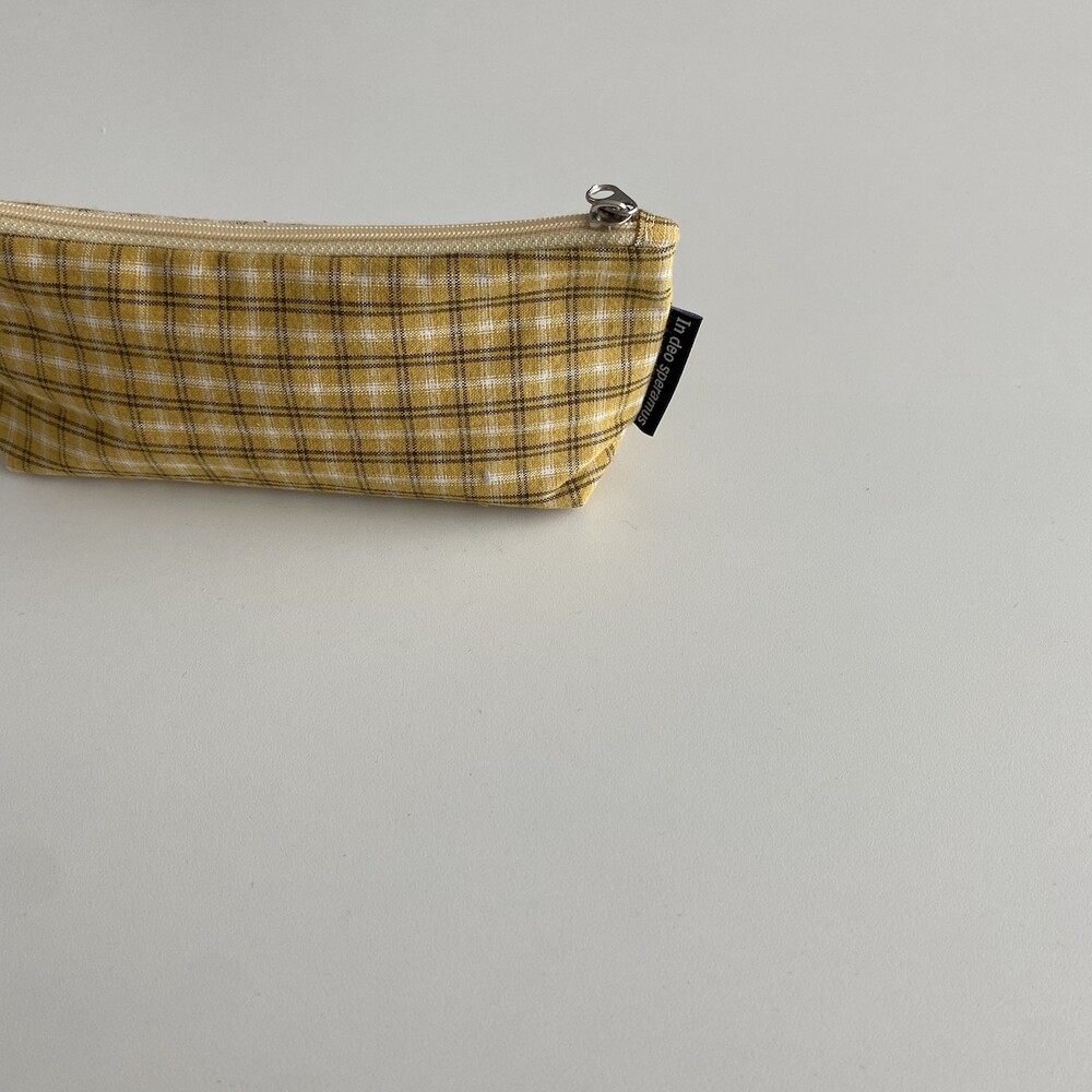 삼각 빈티지옐로우 필통