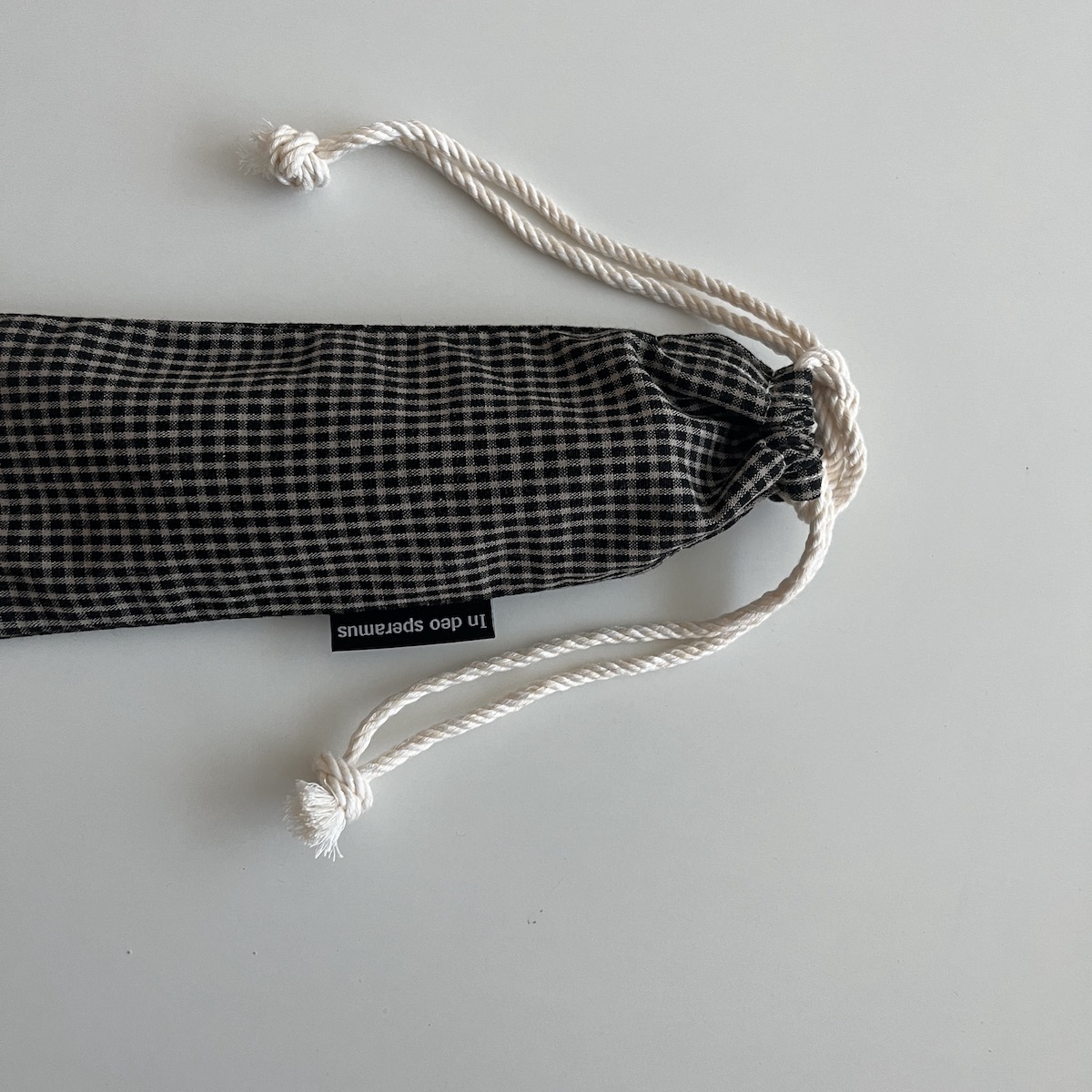 빈티지 블랙 체크 칫솔 케이스