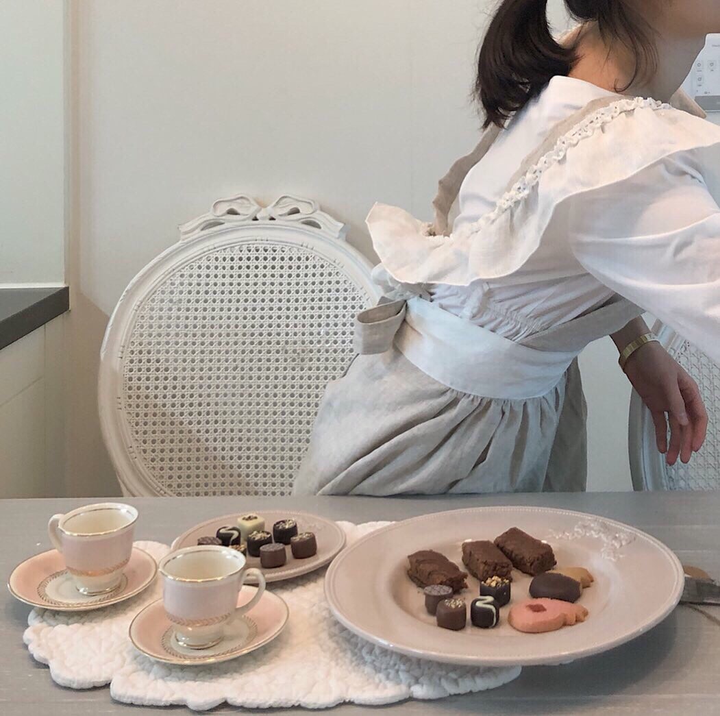 린넨 공주 앞치마 (네추럴)
