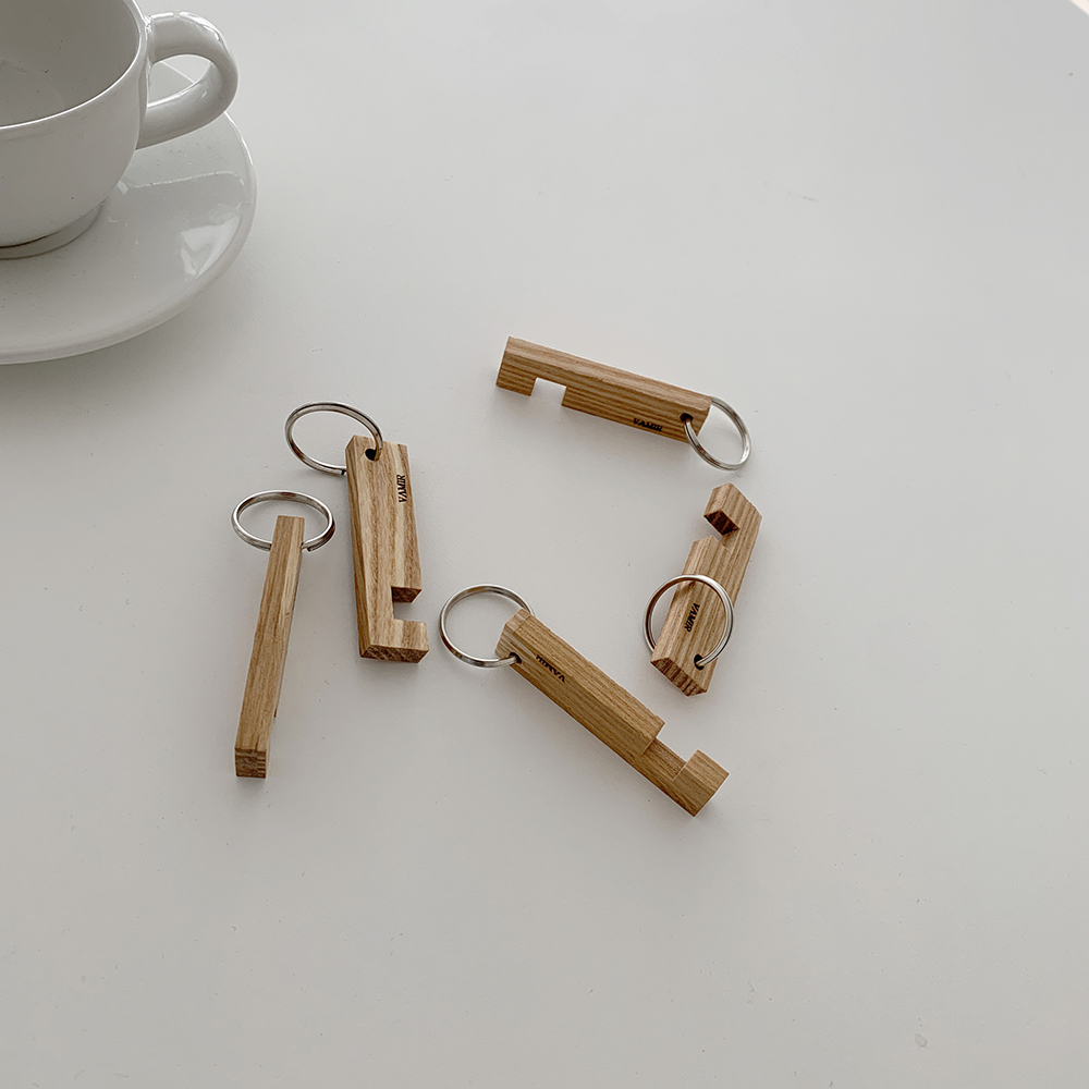 Ash Phone holder key ring (원목 폰 홀더 키링)