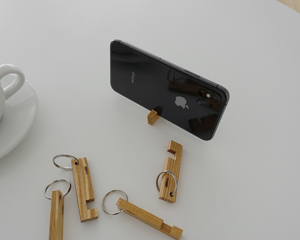 Ash Phone holder key ring (원목 폰 홀더 키링)
