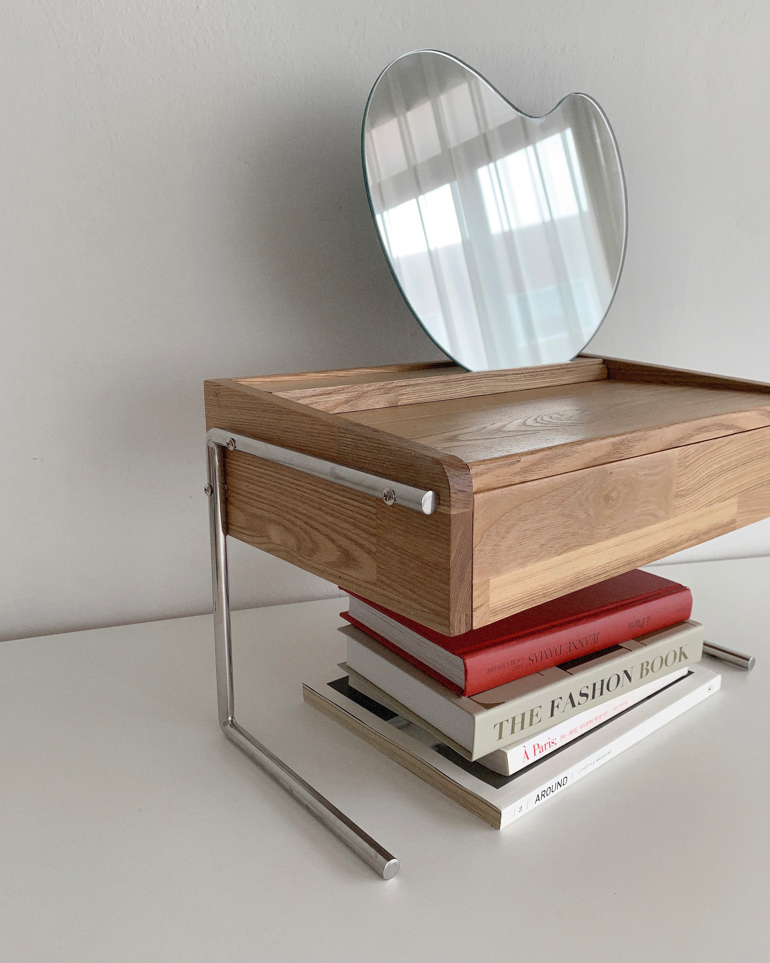 Ash wood mini dressing table (애쉬 원목 미니 화장대)