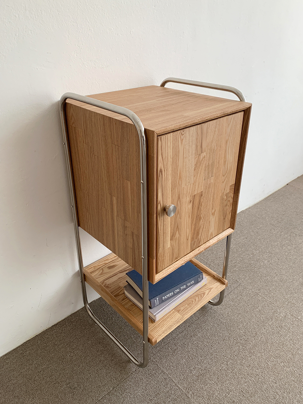 Cube ash stainless side table (큐브 스테인레스 사이드테이블)
