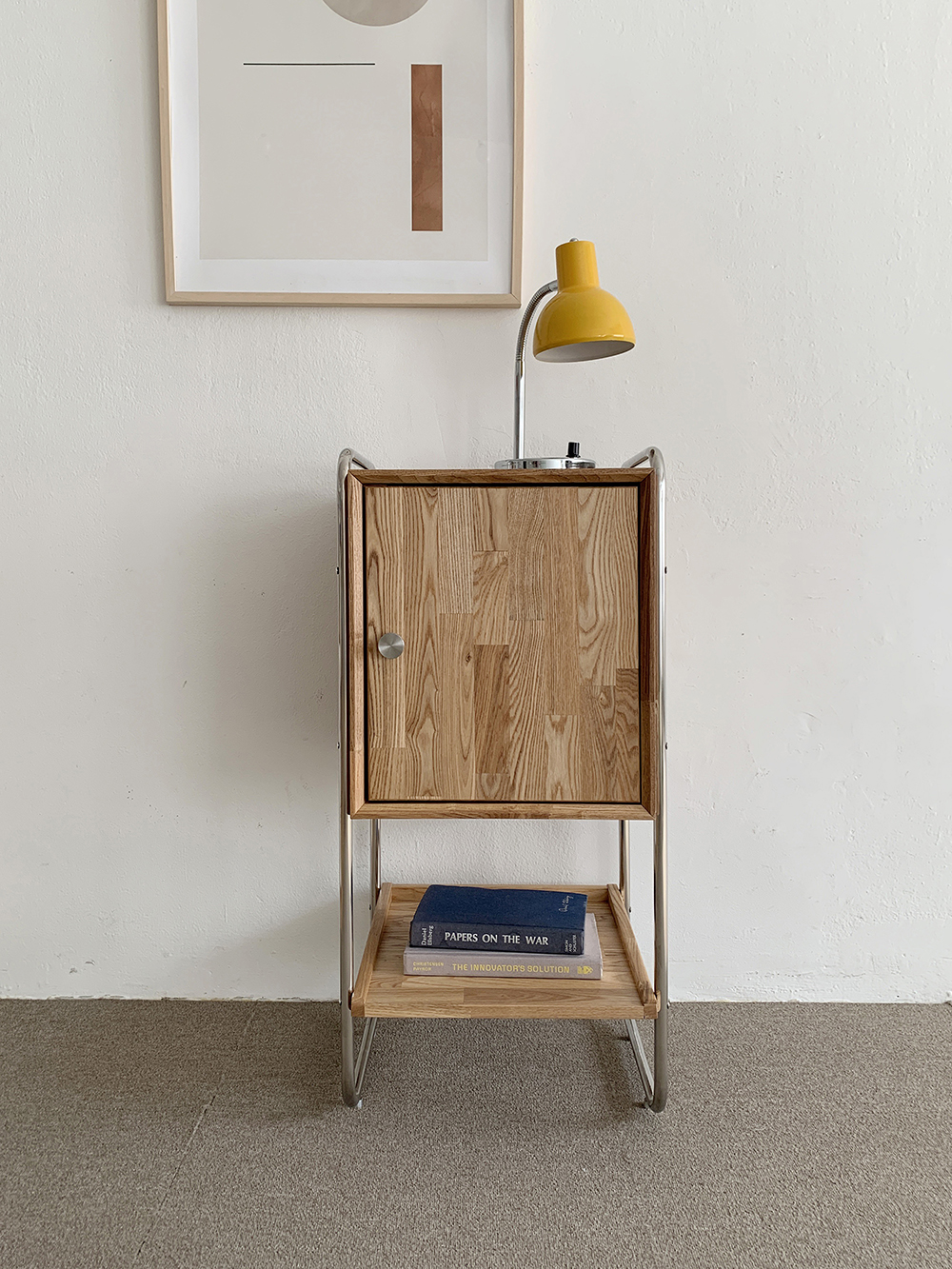 Cube ash stainless side table (큐브 스테인레스 사이드테이블)