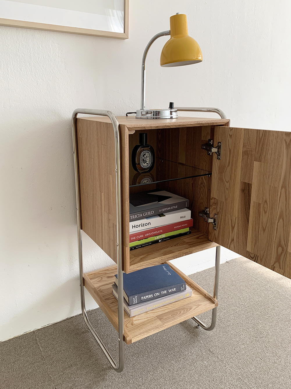 Cube ash stainless side table (큐브 스테인레스 사이드테이블)
