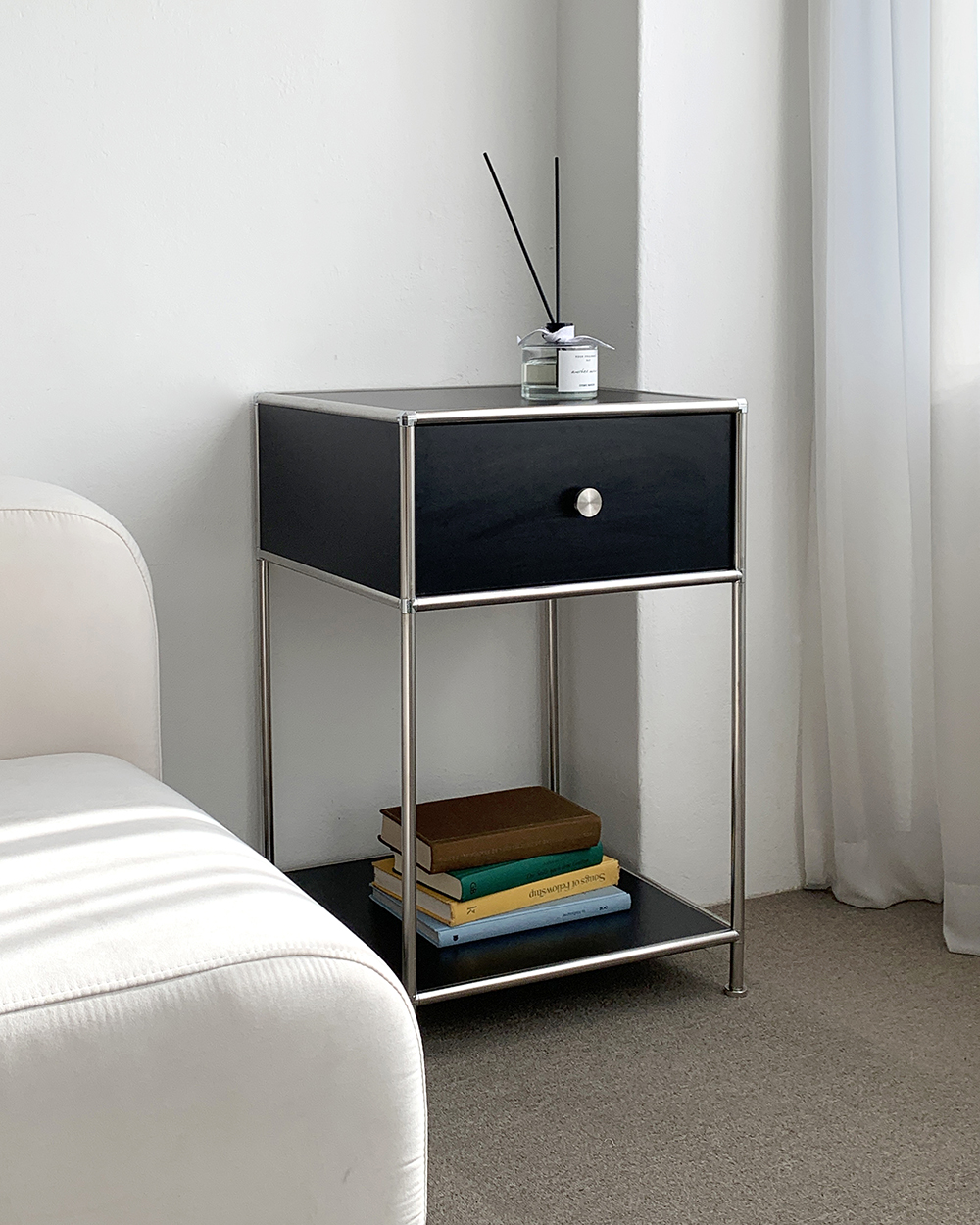 Stainless module side table (스테인레스 모듈 가구 사이드 테이블)