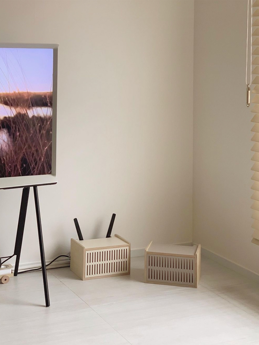 TV receiver storage box (자작 HPL 호마이카 tv 셋톱박스 보관함)