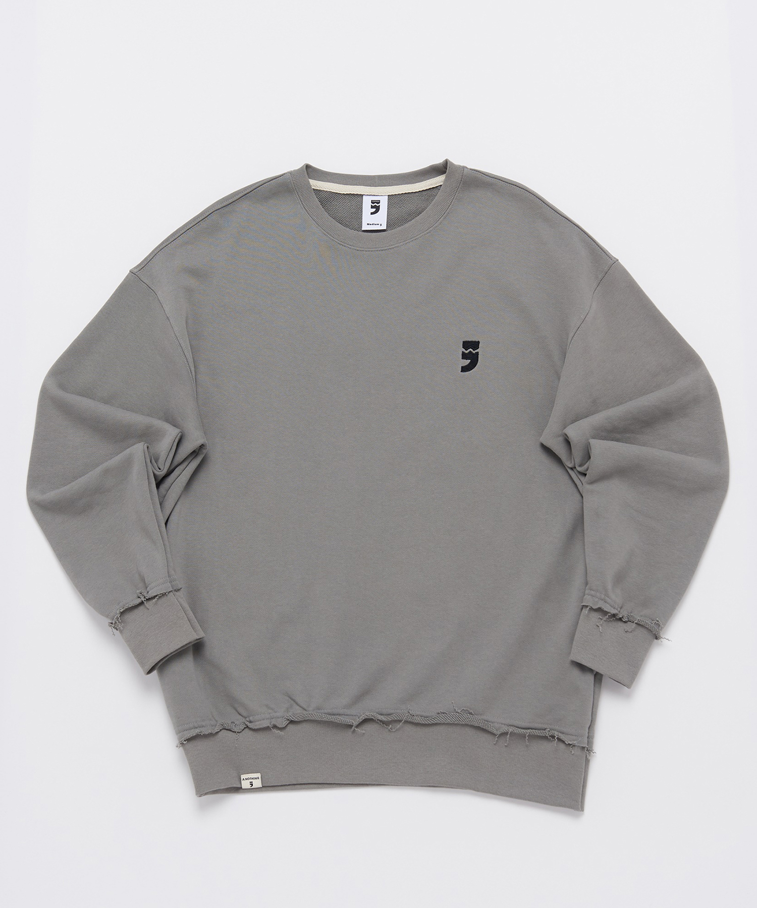 DROP-SHOULDER VINTAGE SWEAT-SHIRT (Gray)