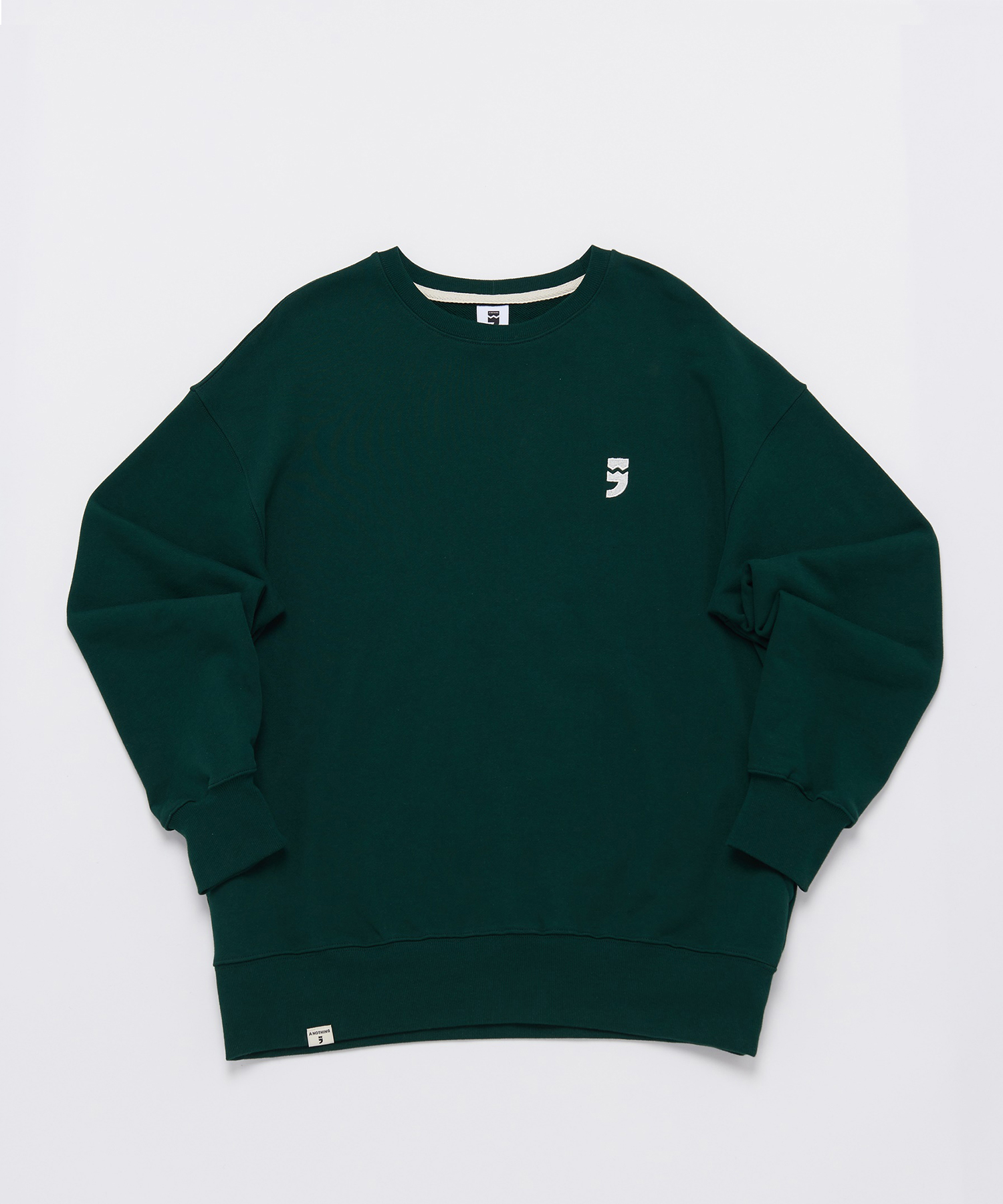 DROP-SHOULDER SANTA SWEAT-SHIRT (Deep Green)
