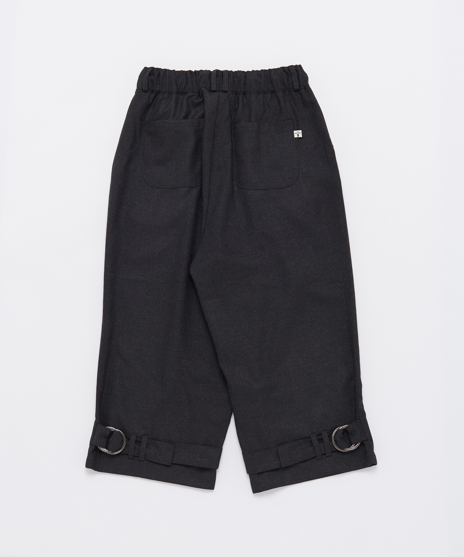 RING BELT WIDE PANTS (Charcoal)