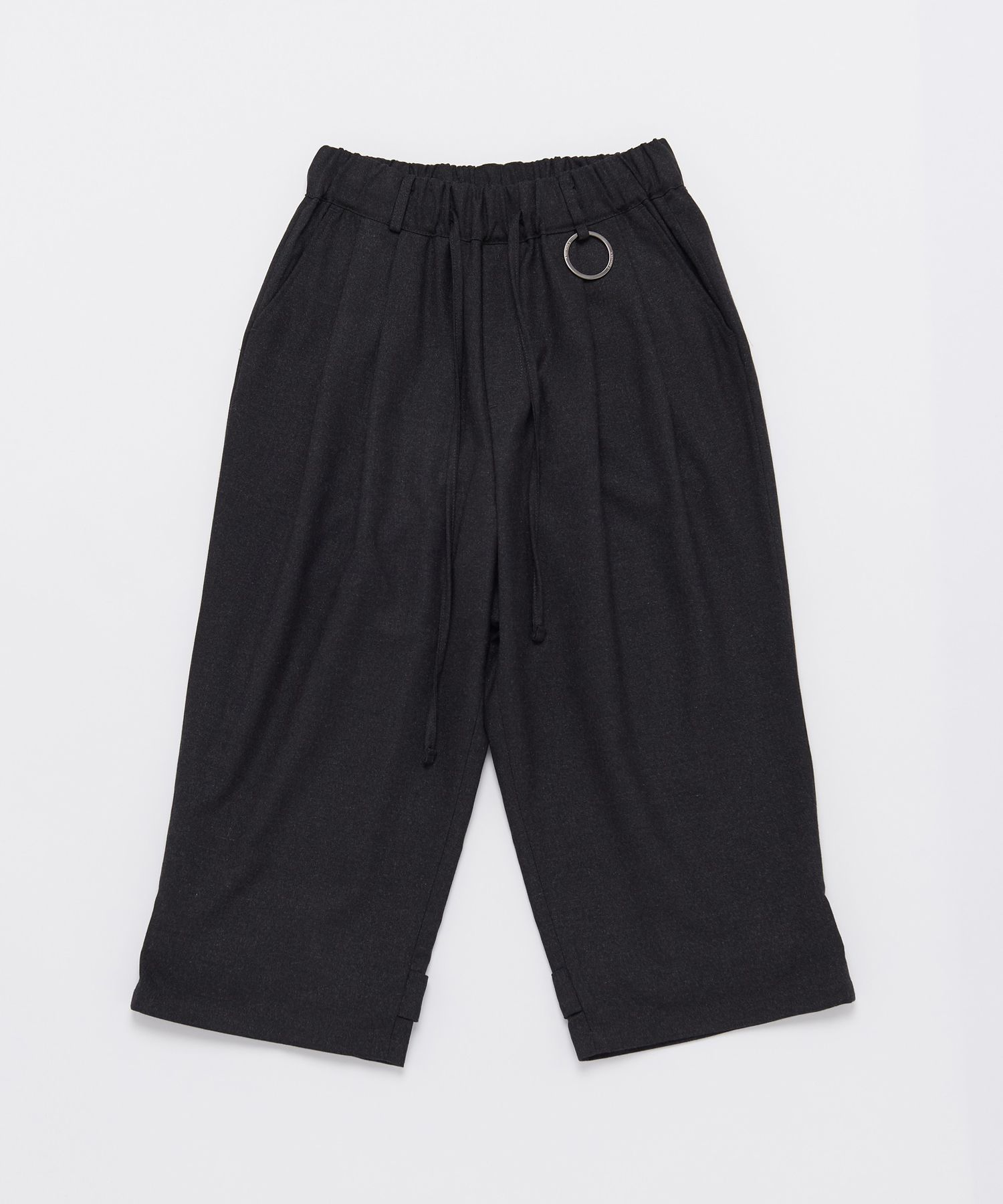 RING BELT WIDE PANTS (Charcoal)