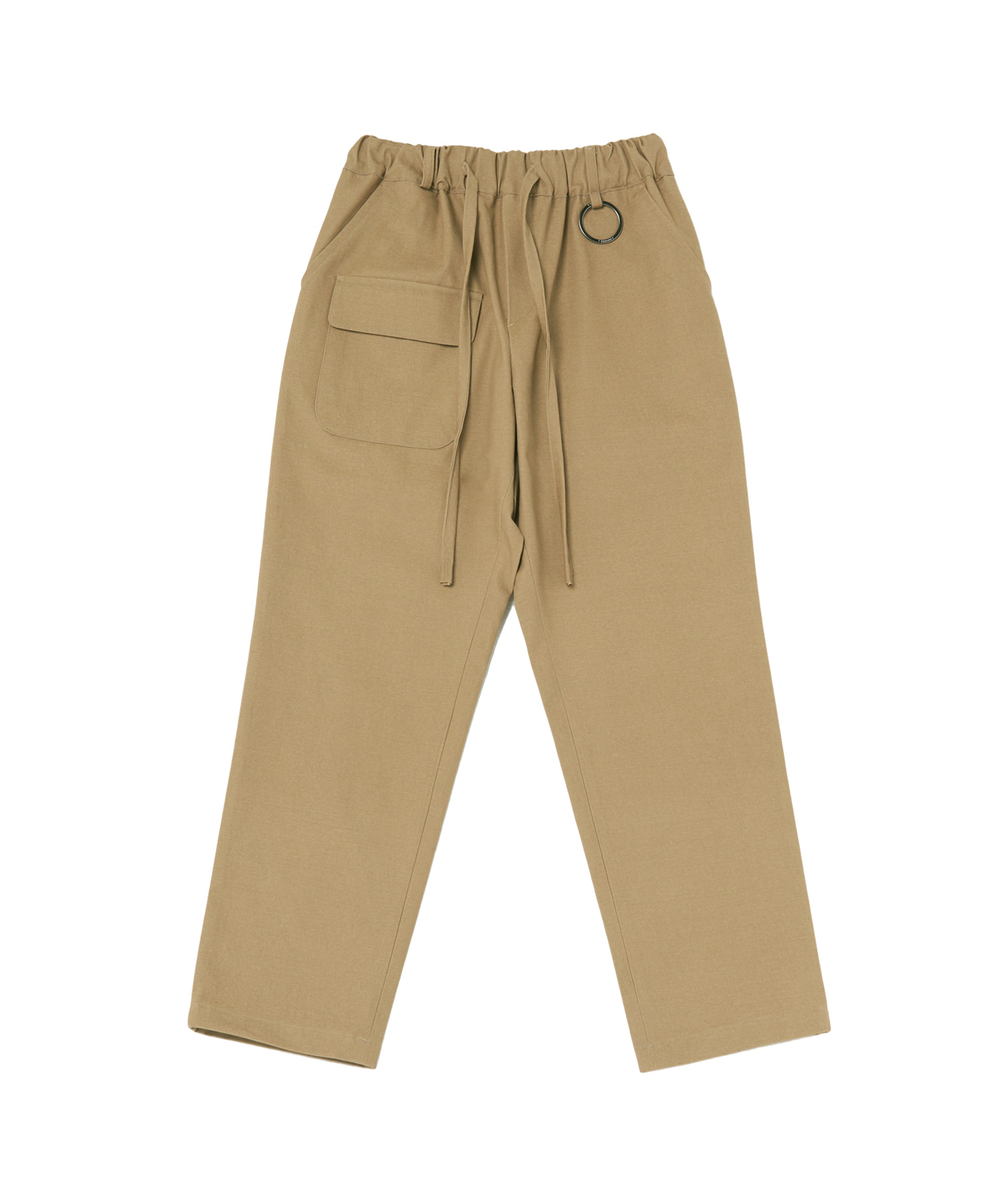 WASHED CANVAS FRONT CARGO PANTS (Beige)