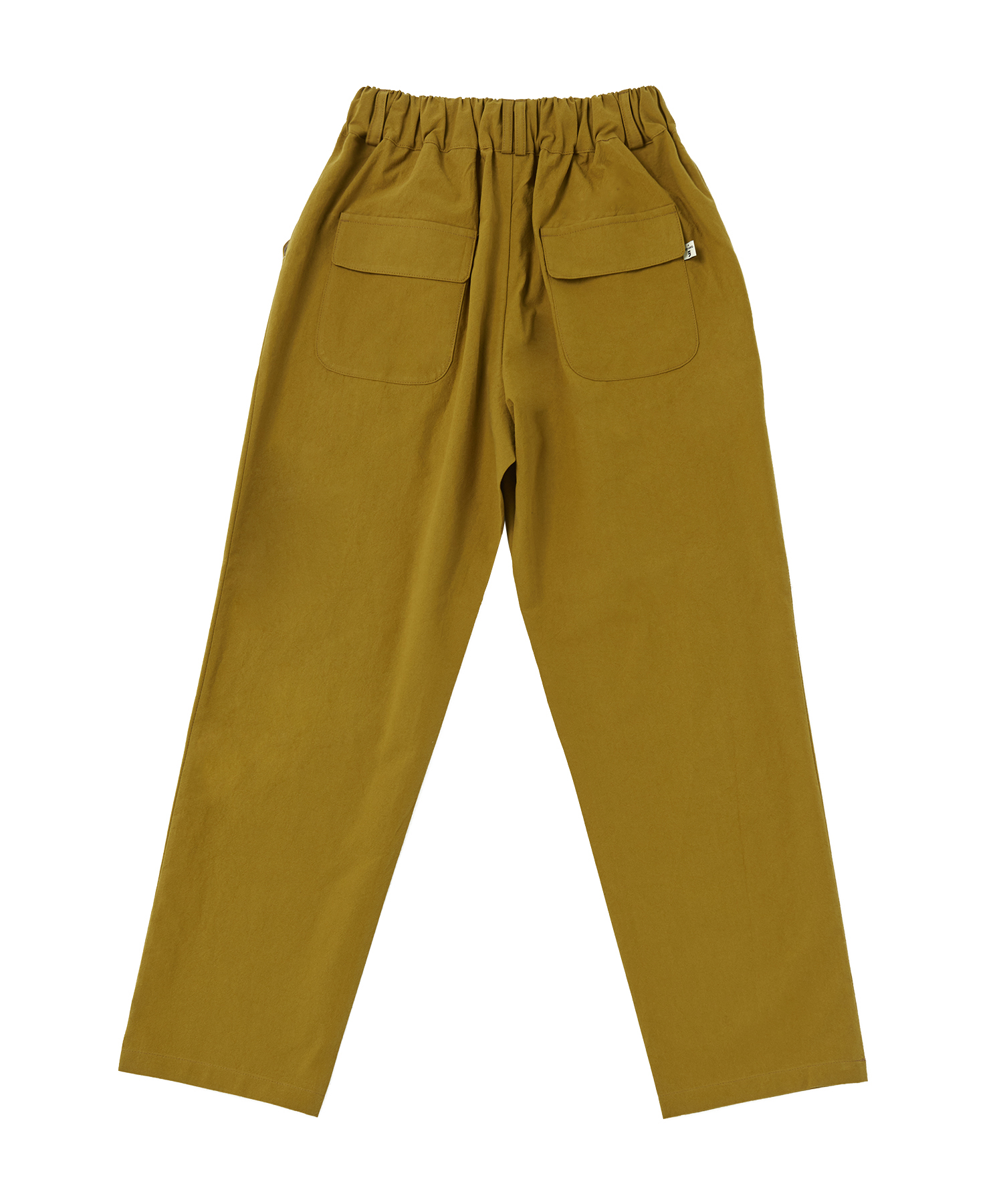 LINEN-COTTON FRONT CARGO PANTS (Mustard)