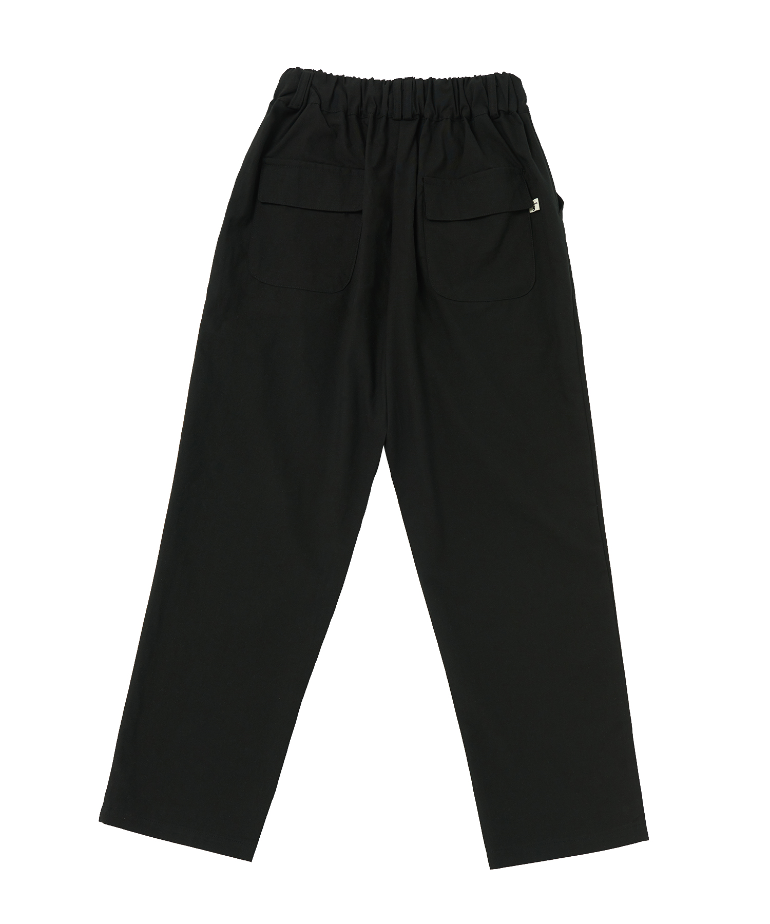 LINEN-COTTON FRONT CARGO PANTS (Black)