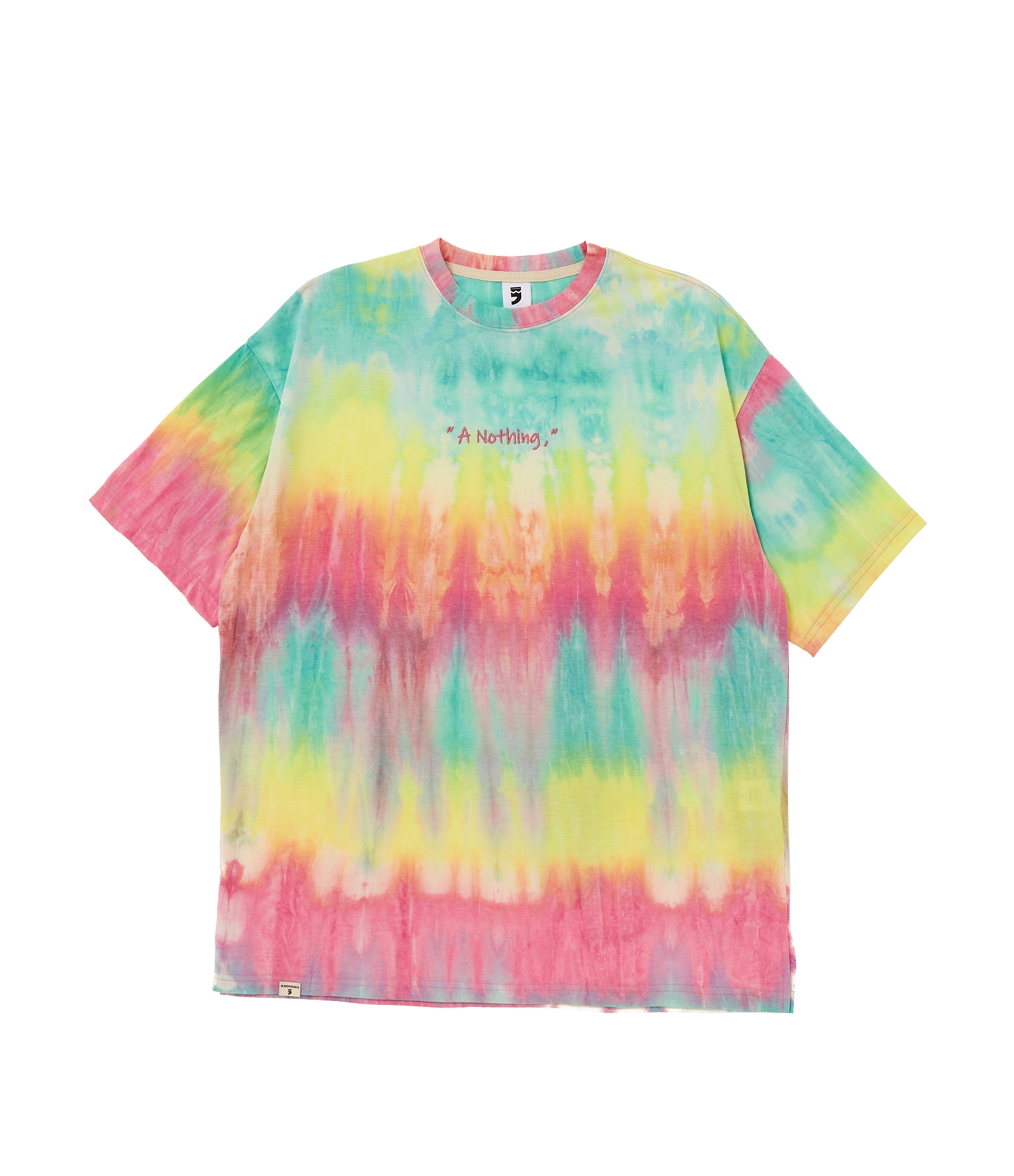 TIE-DYE DROP-SHOULDER 1/2 TEE (Pink)