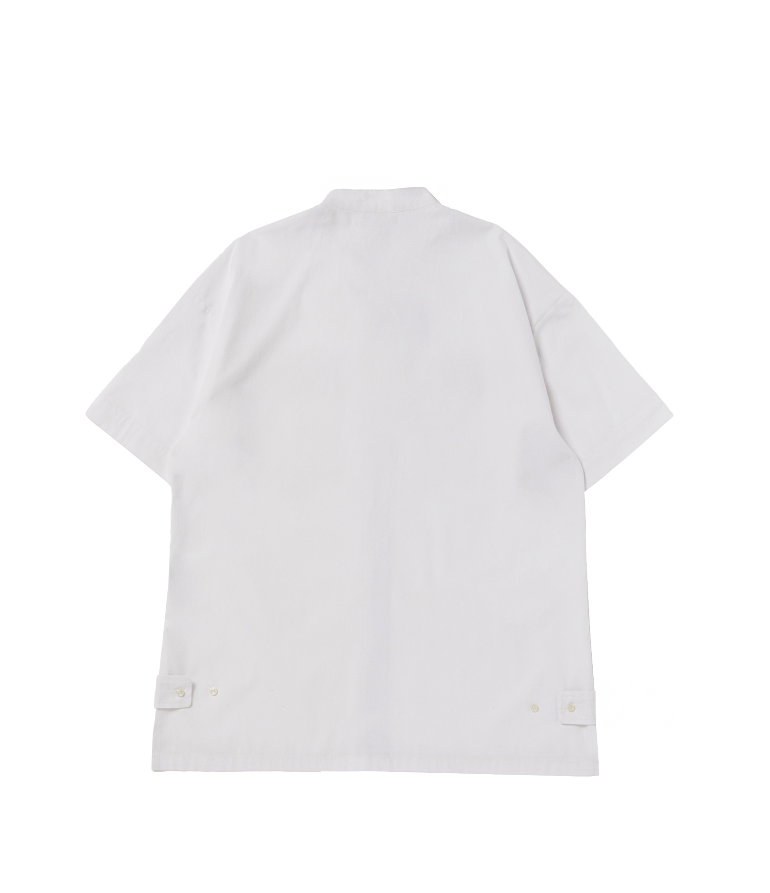 OXFORD NON-COLLAR 1/2 SHIRT (White)