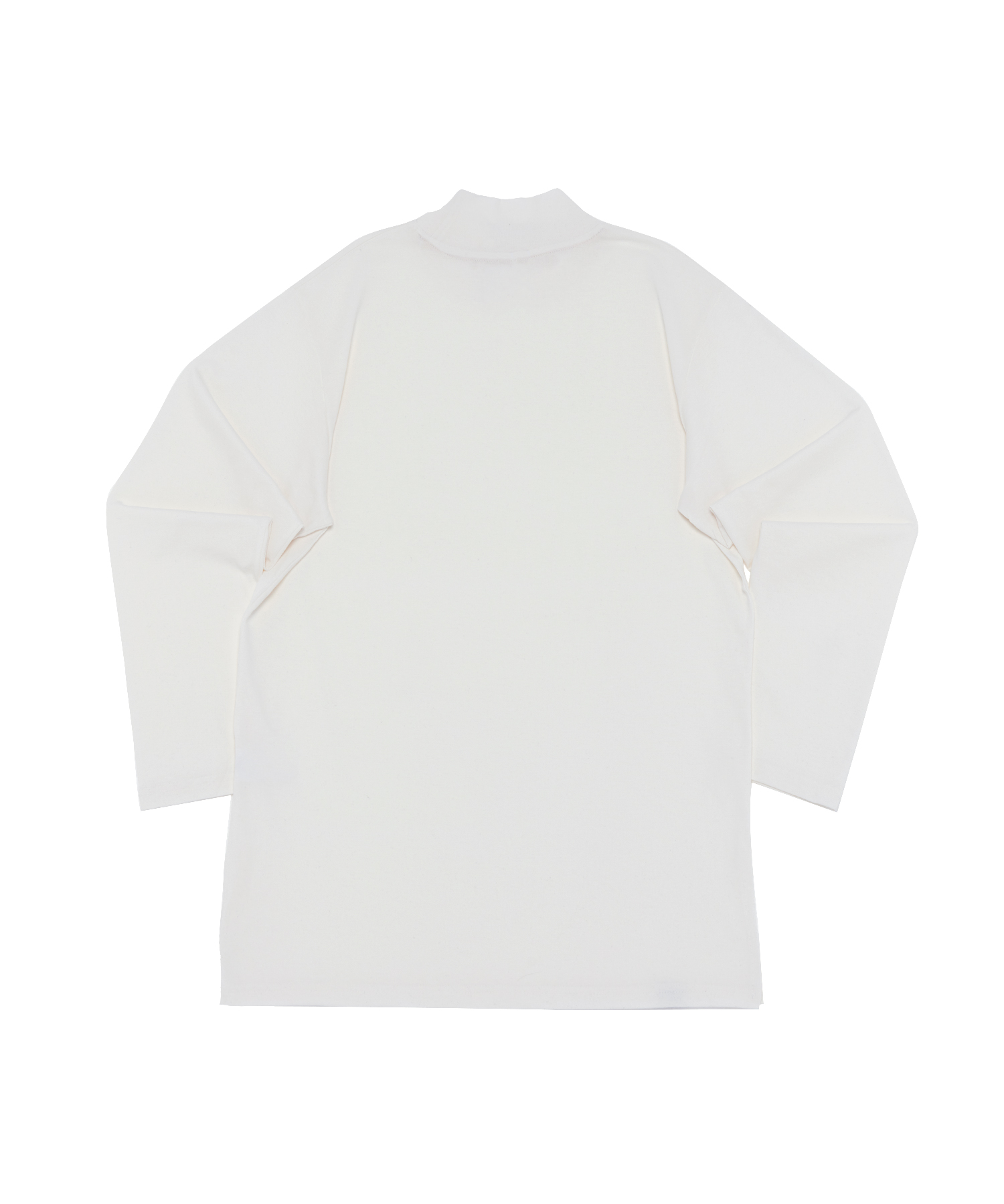 HALF TURTLE-NECK INNER LAYERED TEE (Ivory)