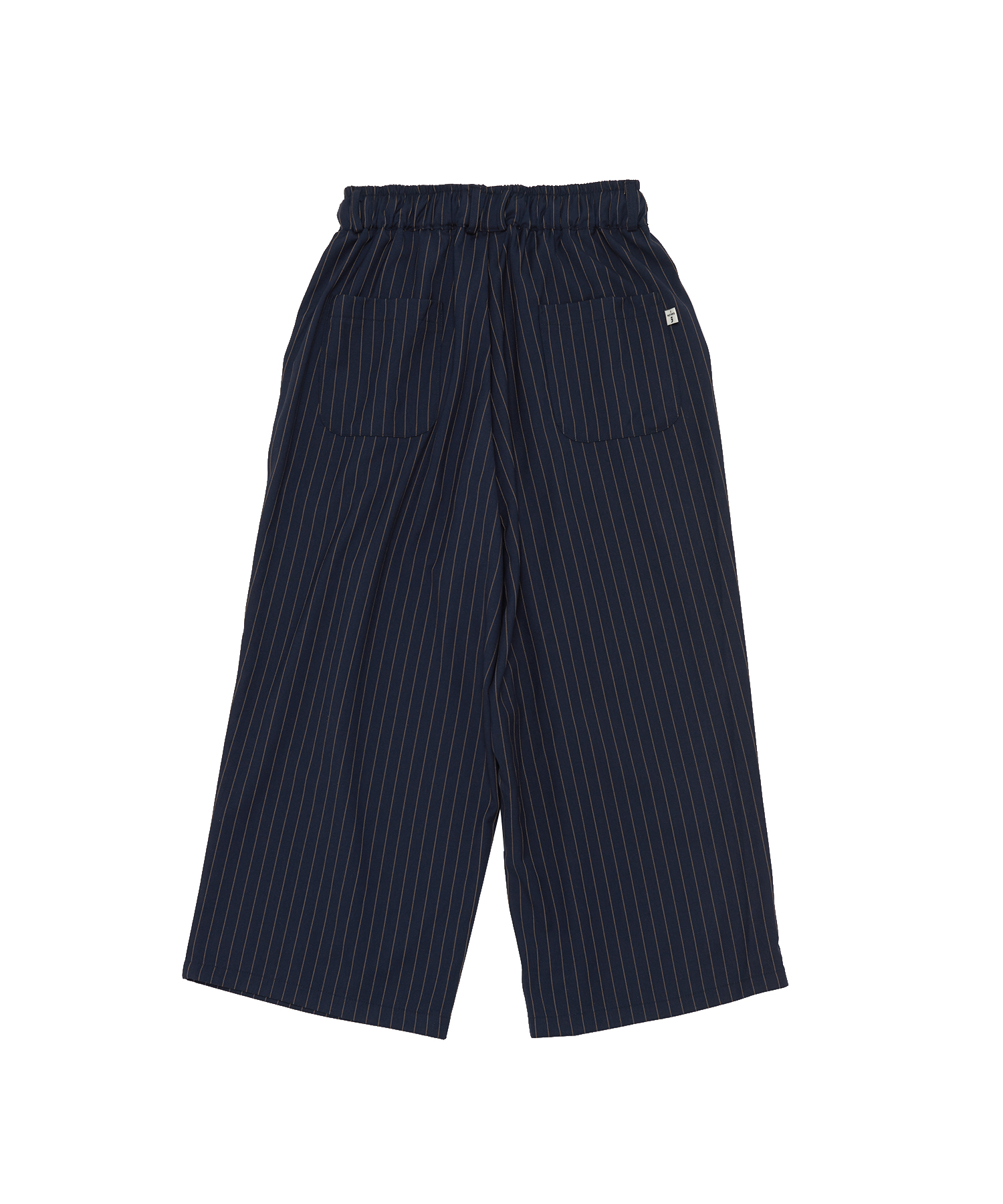 STRIPE OR PLAIN WIDE PANTS (Stripe Navy)