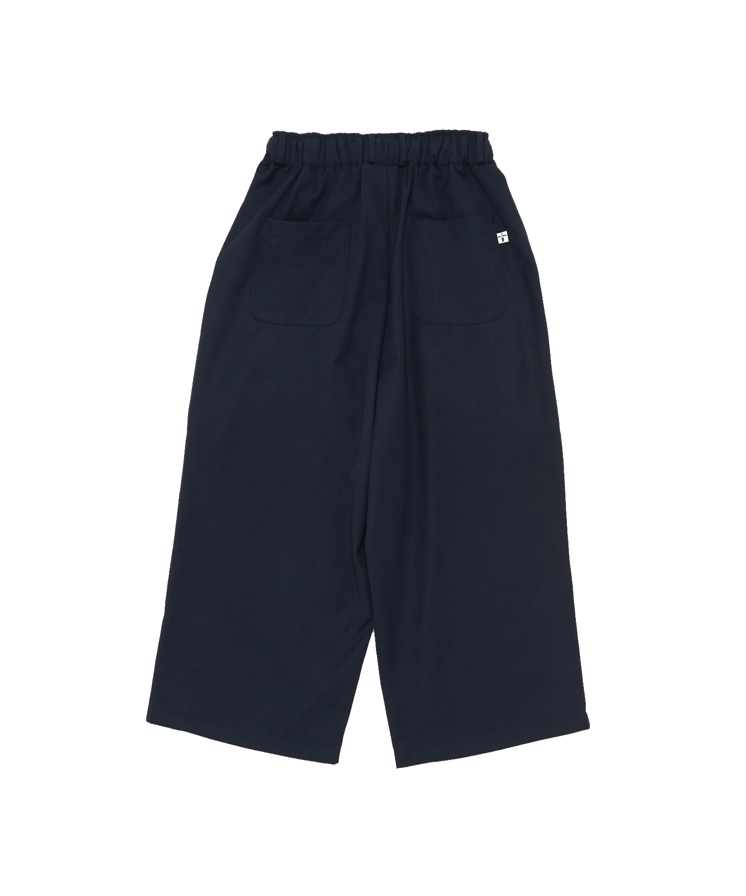 STRIPE OR PLAIN WIDE PANTS (Plain Navy)