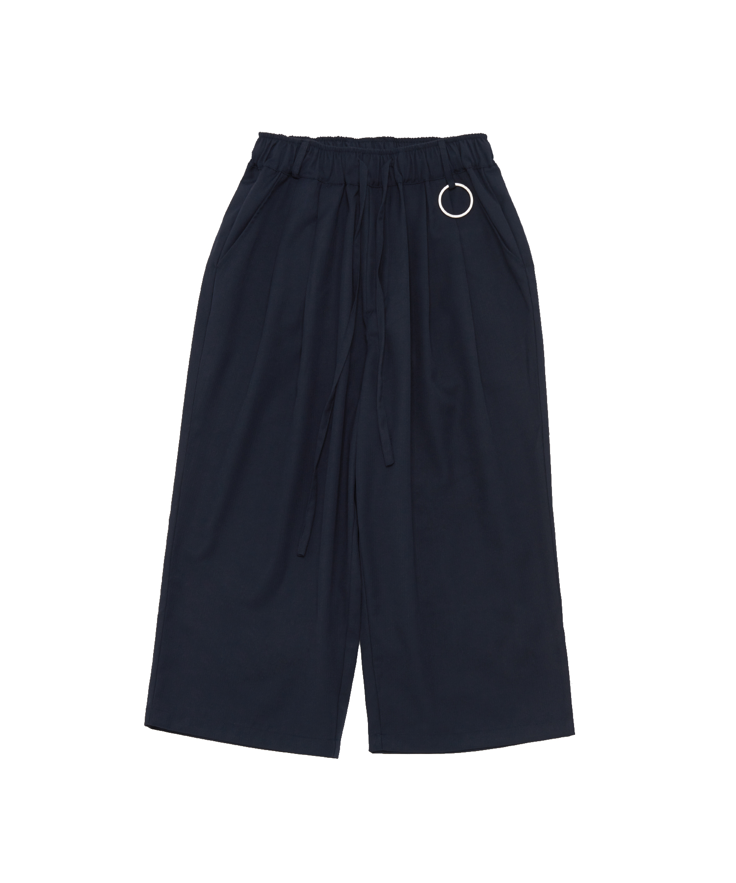 STRIPE OR PLAIN WIDE PANTS (Plain Navy)