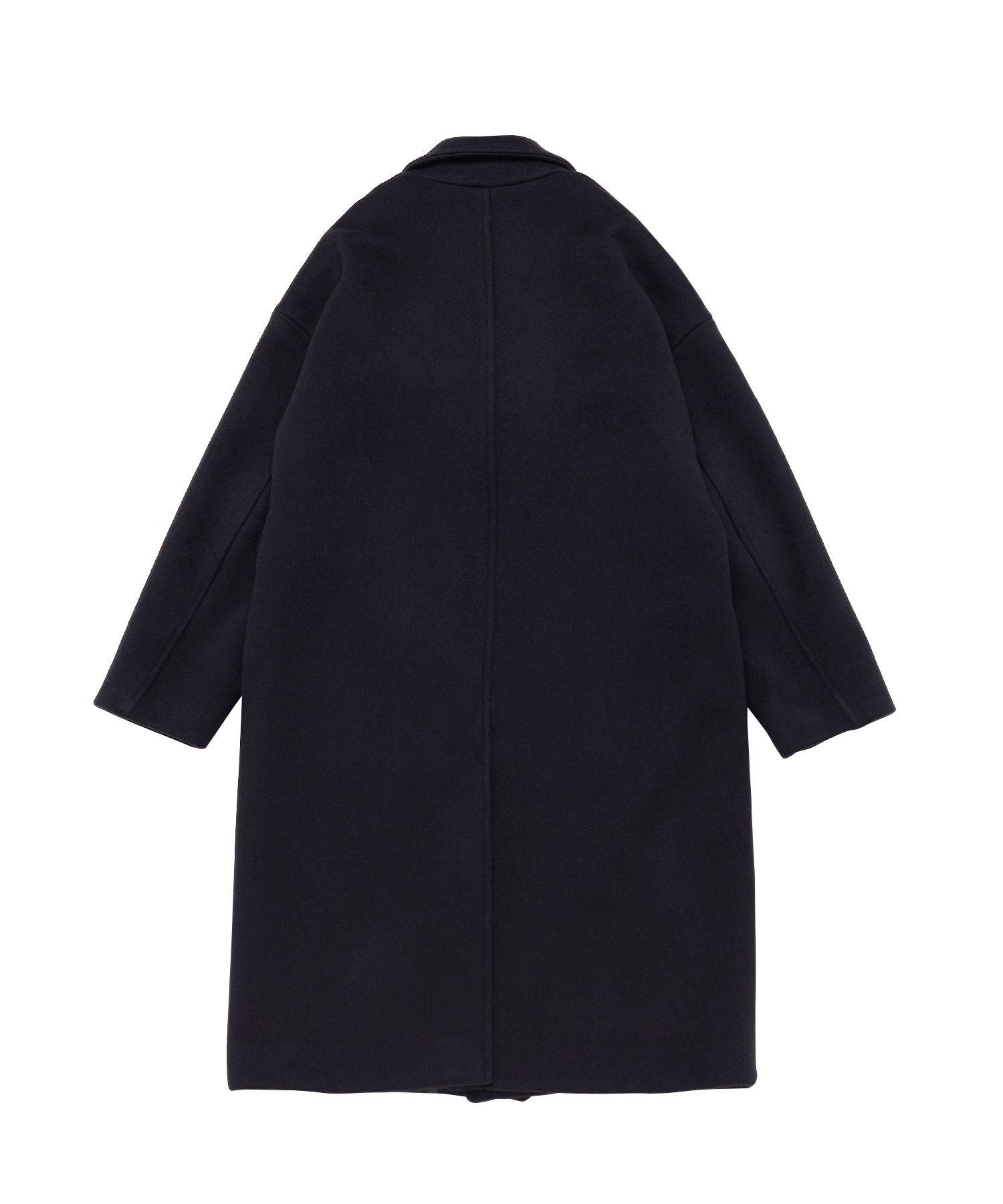 OVERSIZE WOOL CHESTERFIELD COAT (Black)