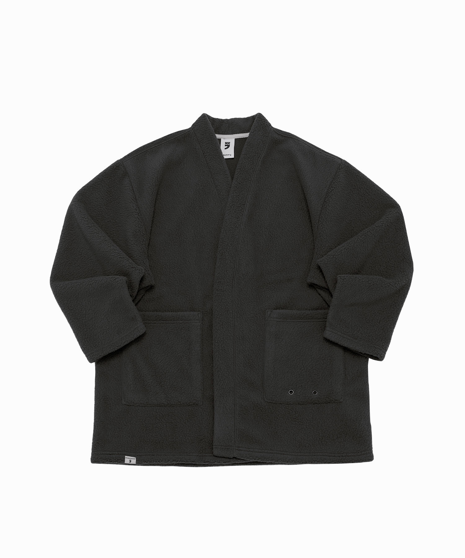 ALPACA HAMMER FLEECE HERITAGE CARDIGAN (Black)