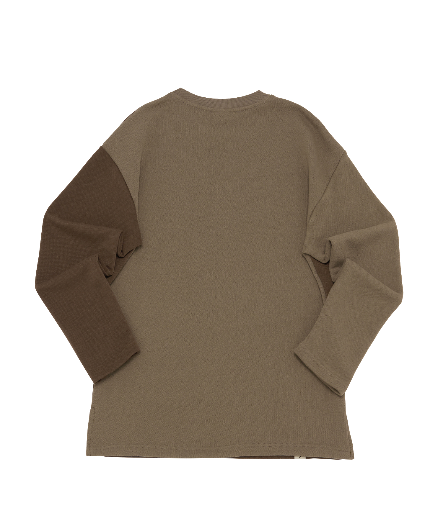 KNIT X TERRY COMBINATION POCKET TEE (Beige)