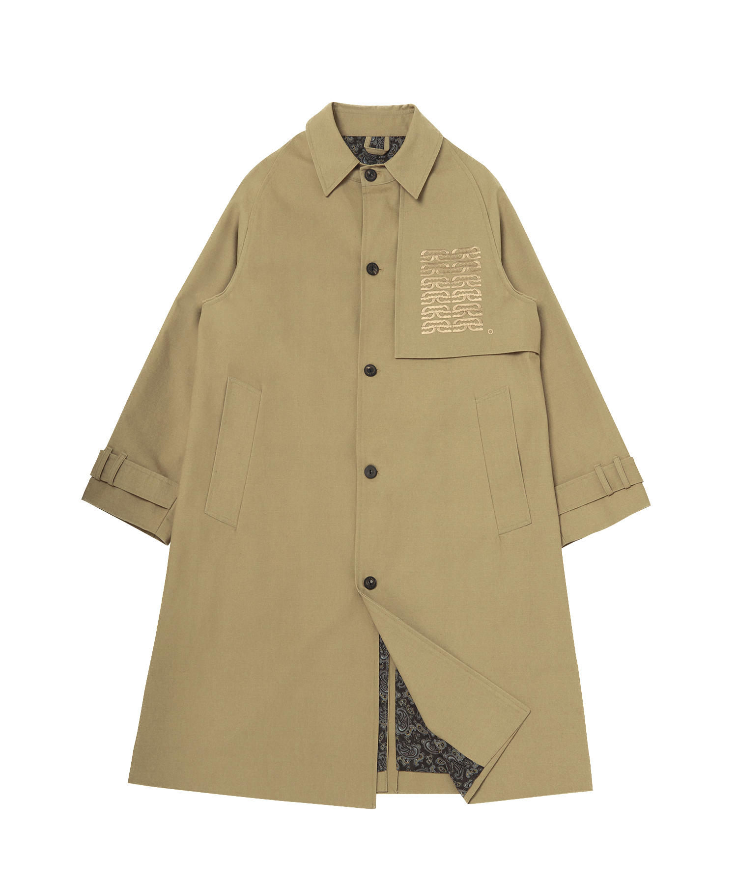 ALIENS WASHED-CANVAS BALMACAAN COAT (Beige)