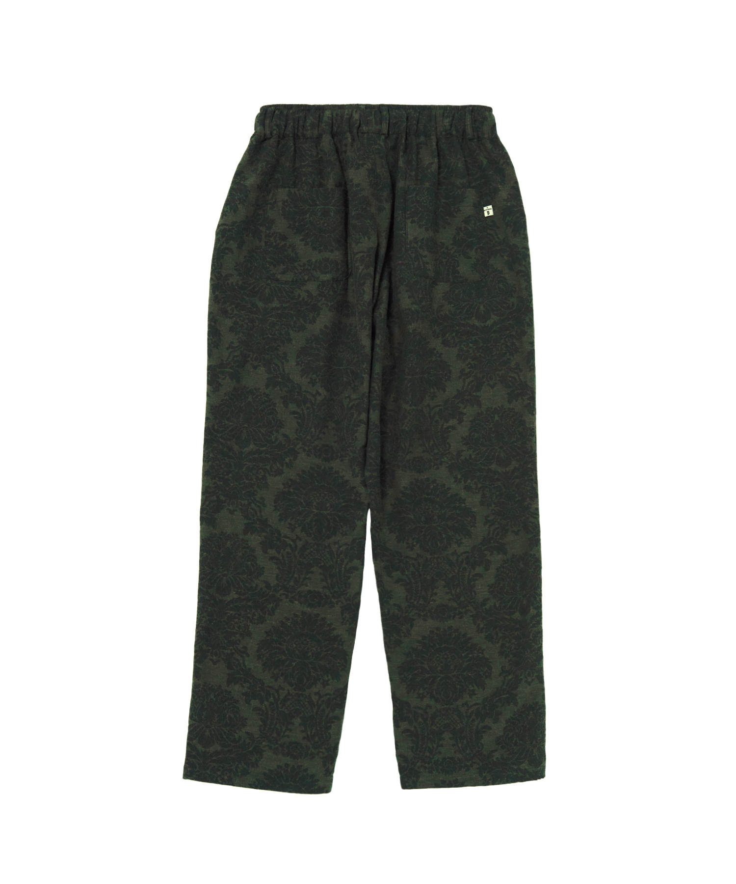 BAROQUE PATTERN LOOSE-FIT PANTS (Khaki)
