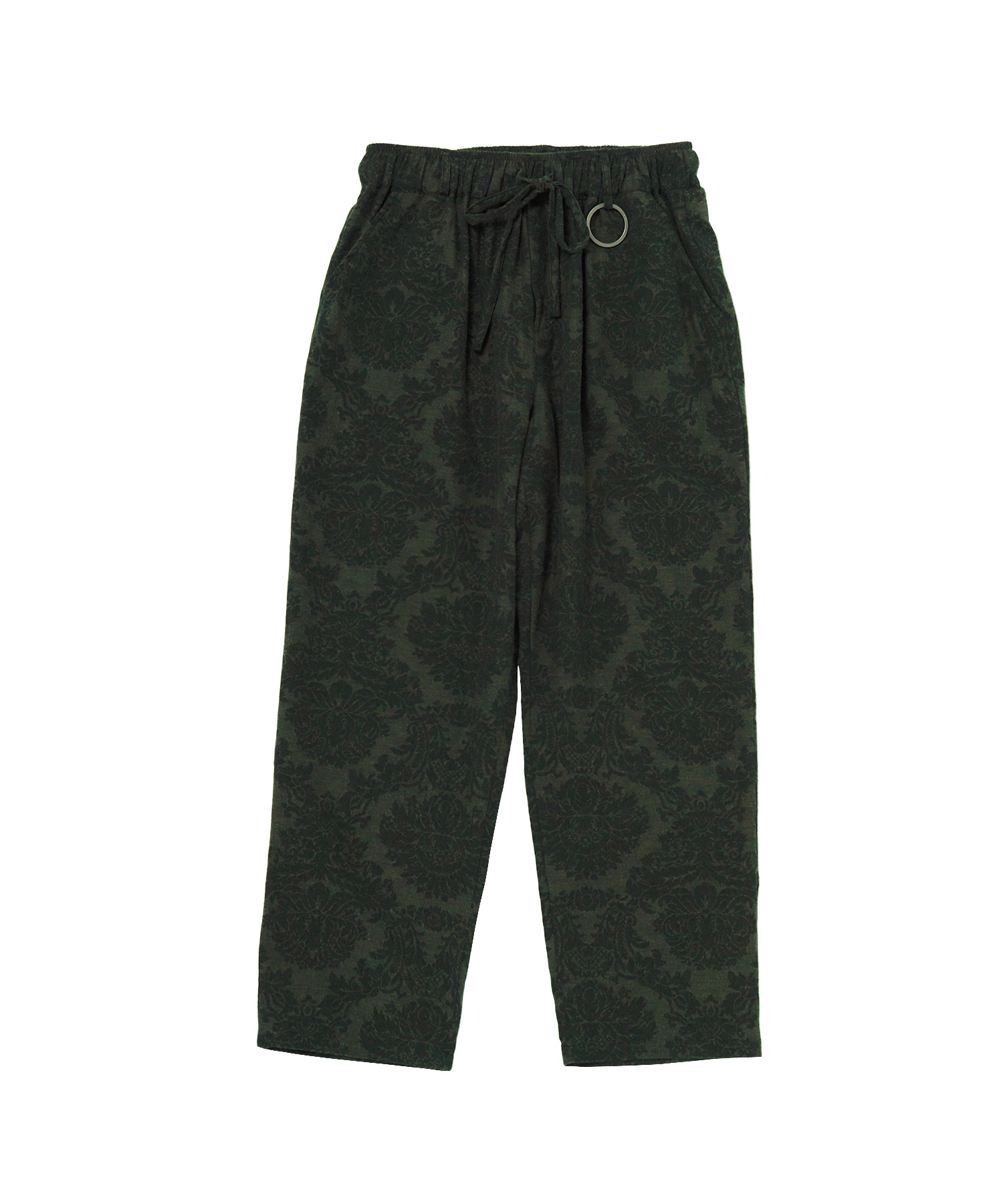 BAROQUE PATTERN LOOSE-FIT PANTS (Khaki)