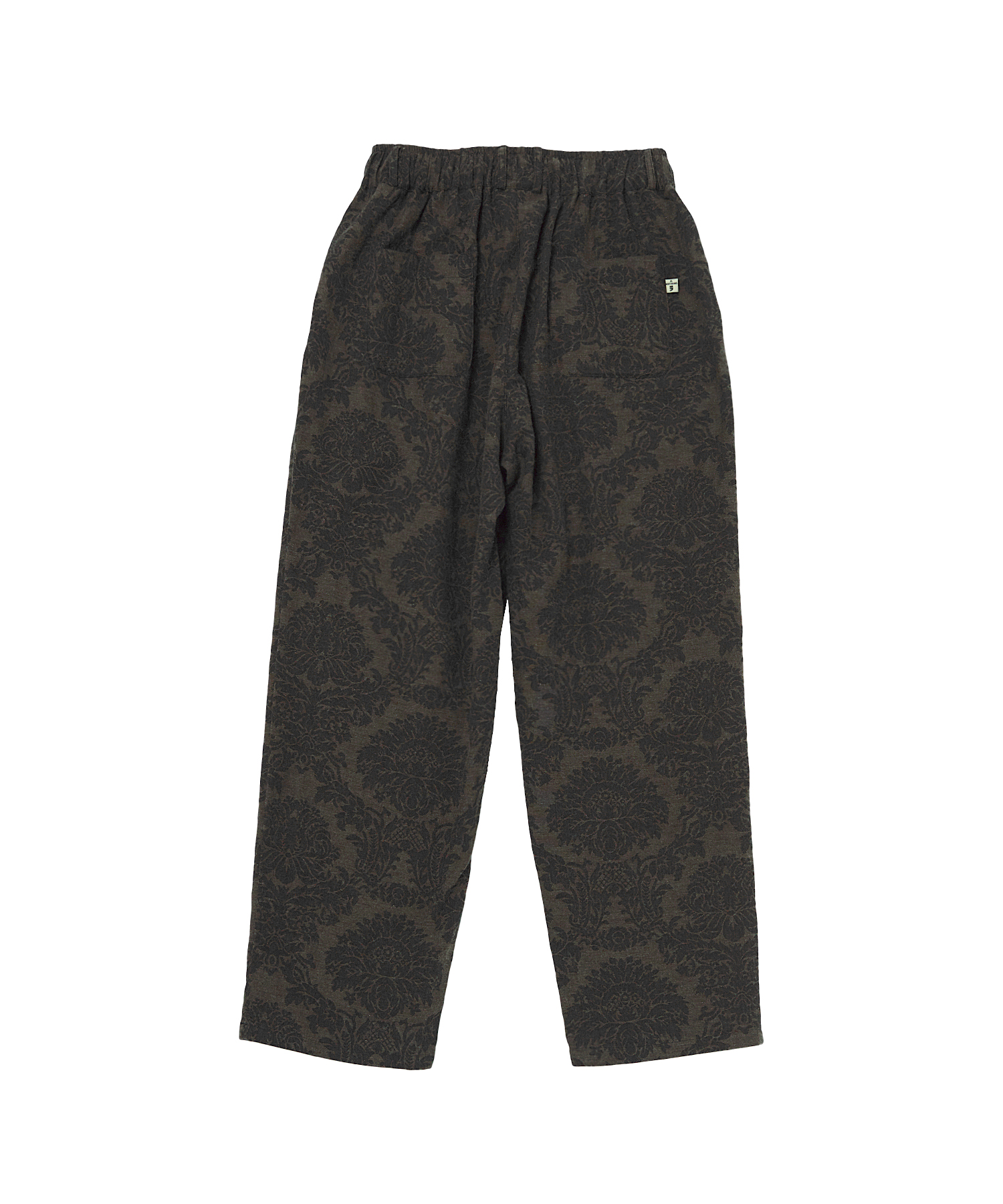 BAROQUE PATTERN LOOSE-FIT PANTS (Brown)