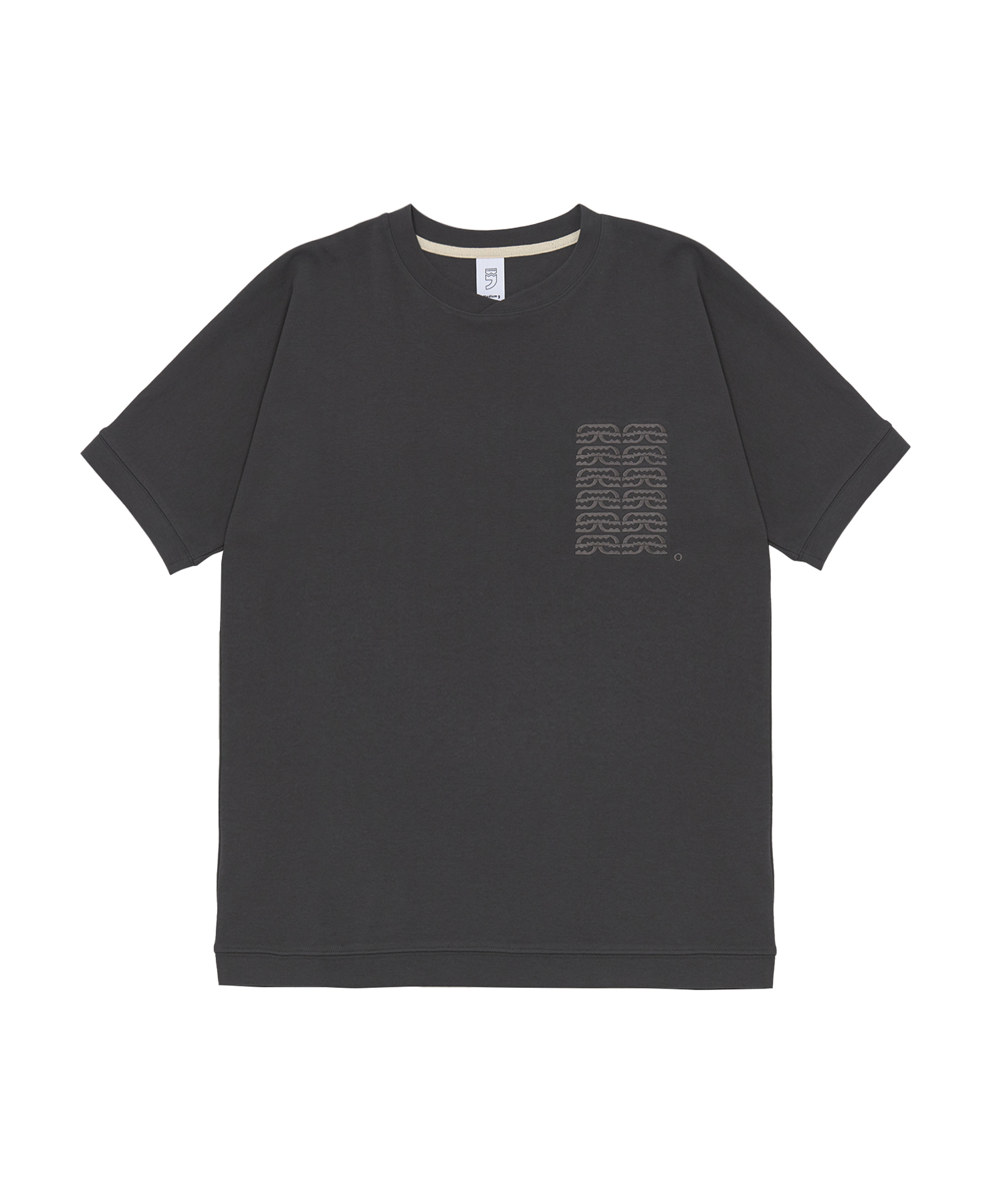 ALIENS CROSS-NECK 1/2 MTM TEE (Charcoal)