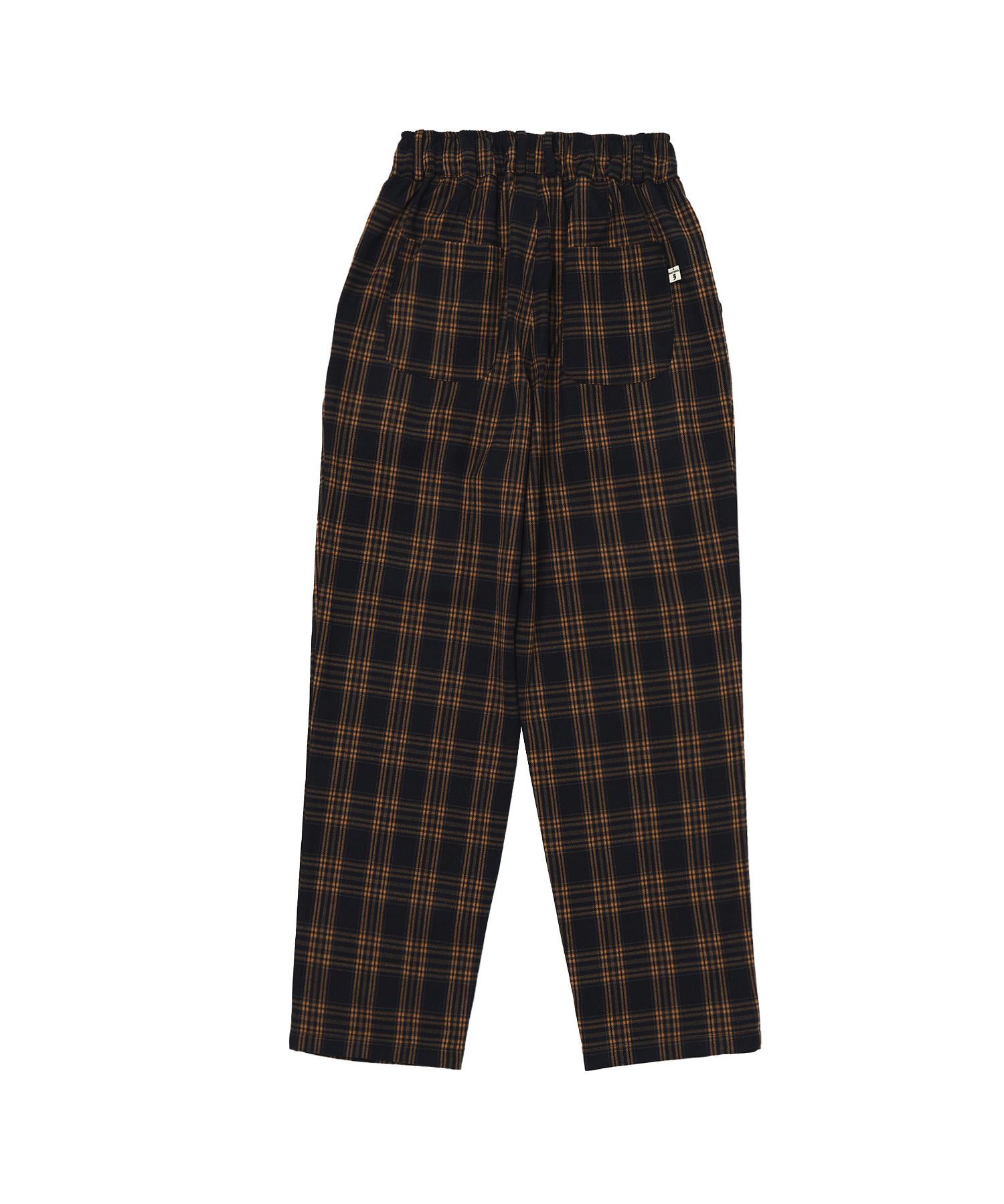 ALMAS CHECK LOOSE-FIT PANTS (Navy)