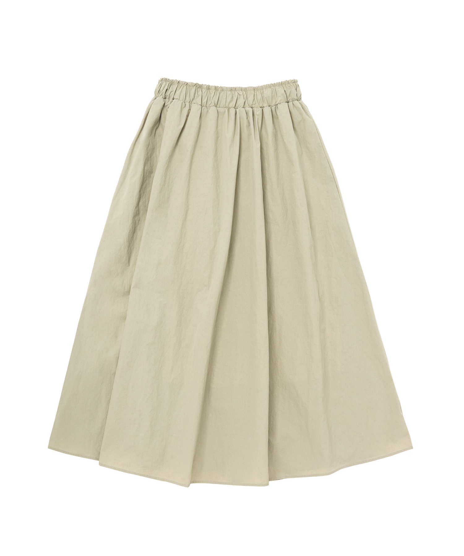 WIND-BREAKER WASHA FLARE SKIRT (Light Beige)