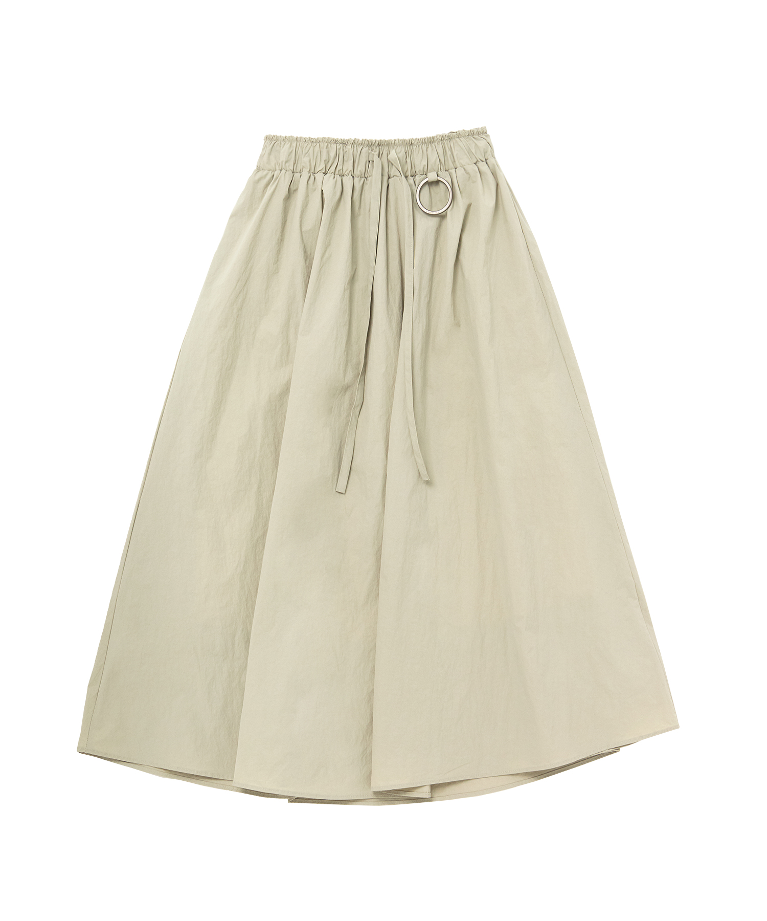 WIND-BREAKER WASHA FLARE SKIRT (Light Beige)